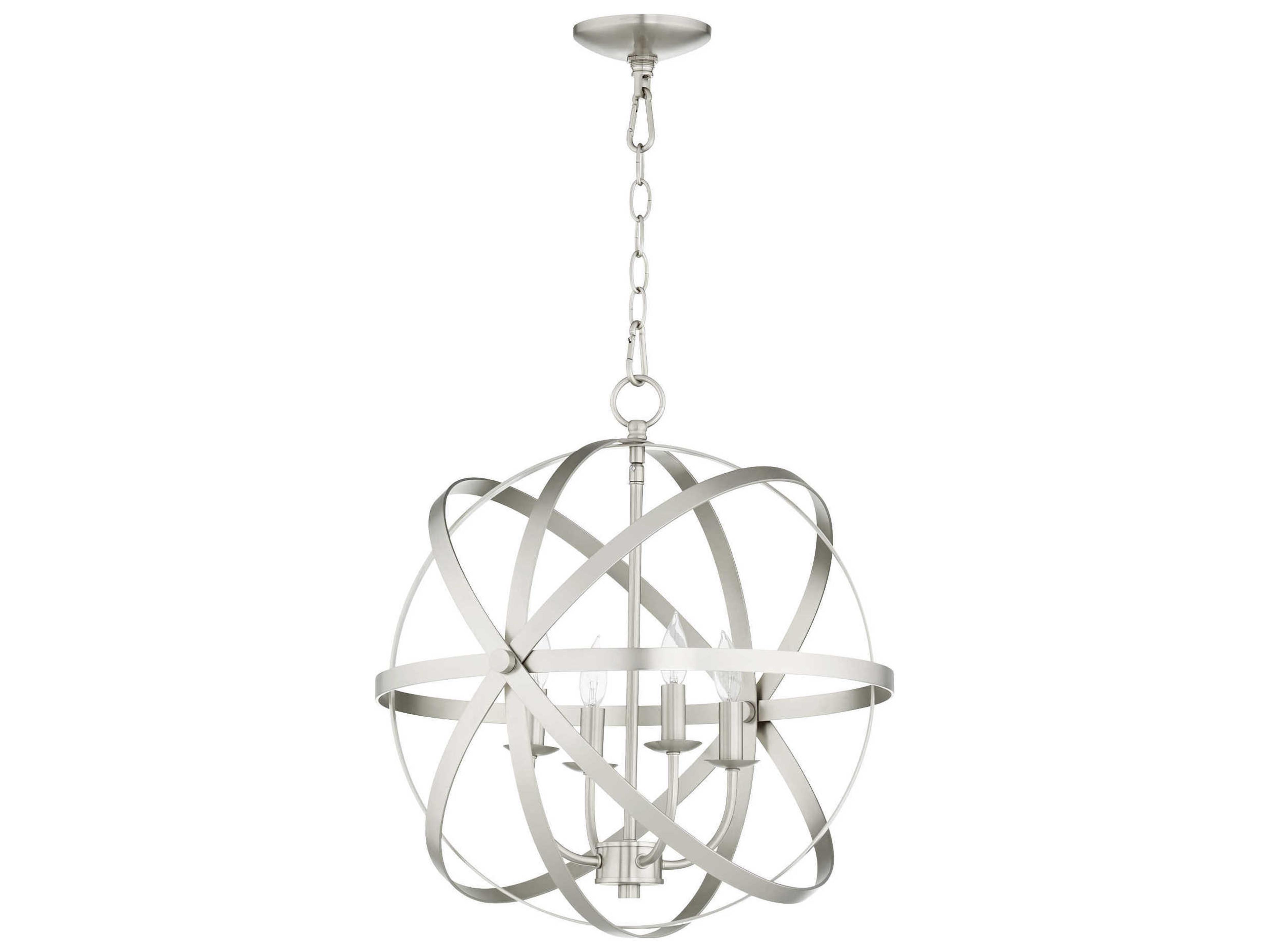 Celeste 4-Light Satin Nickel Candelabra Chandelier