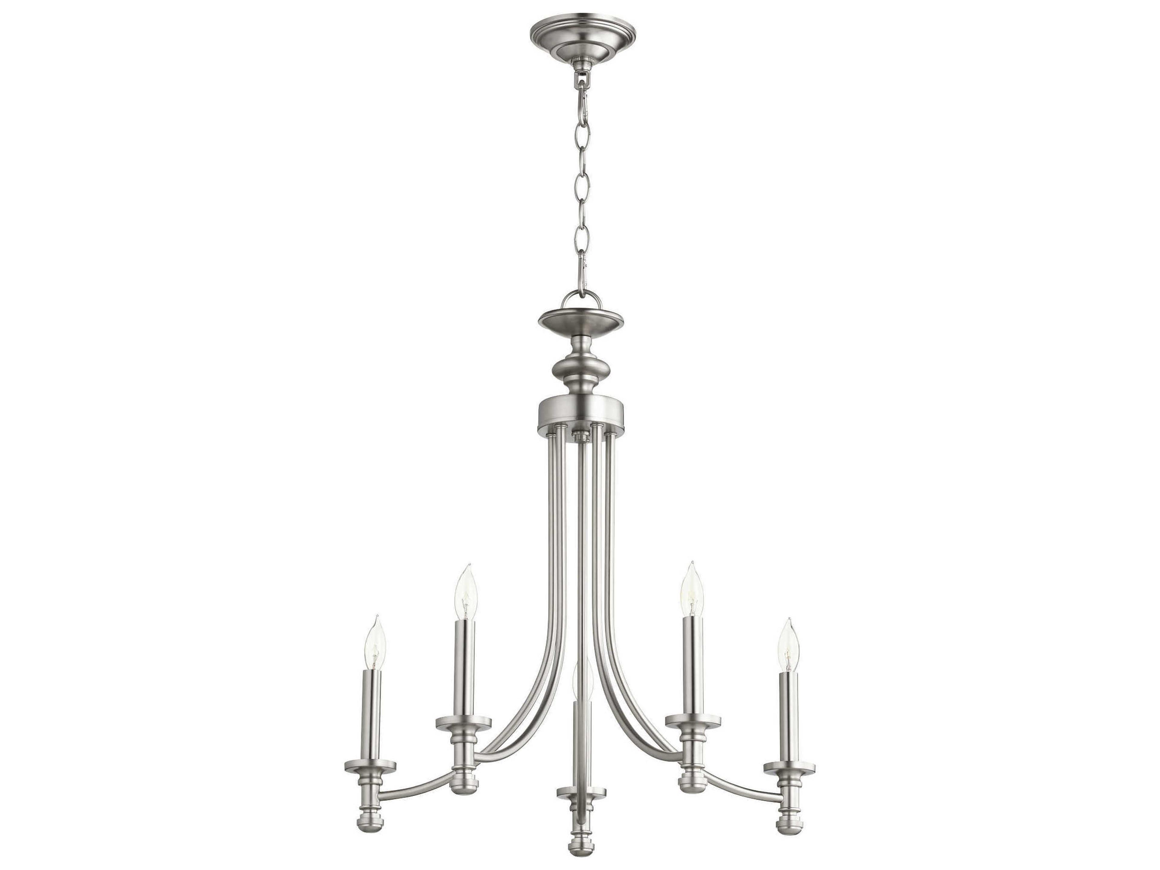 Rossington 5-Light Satin Nickel Candelabra Chandelier