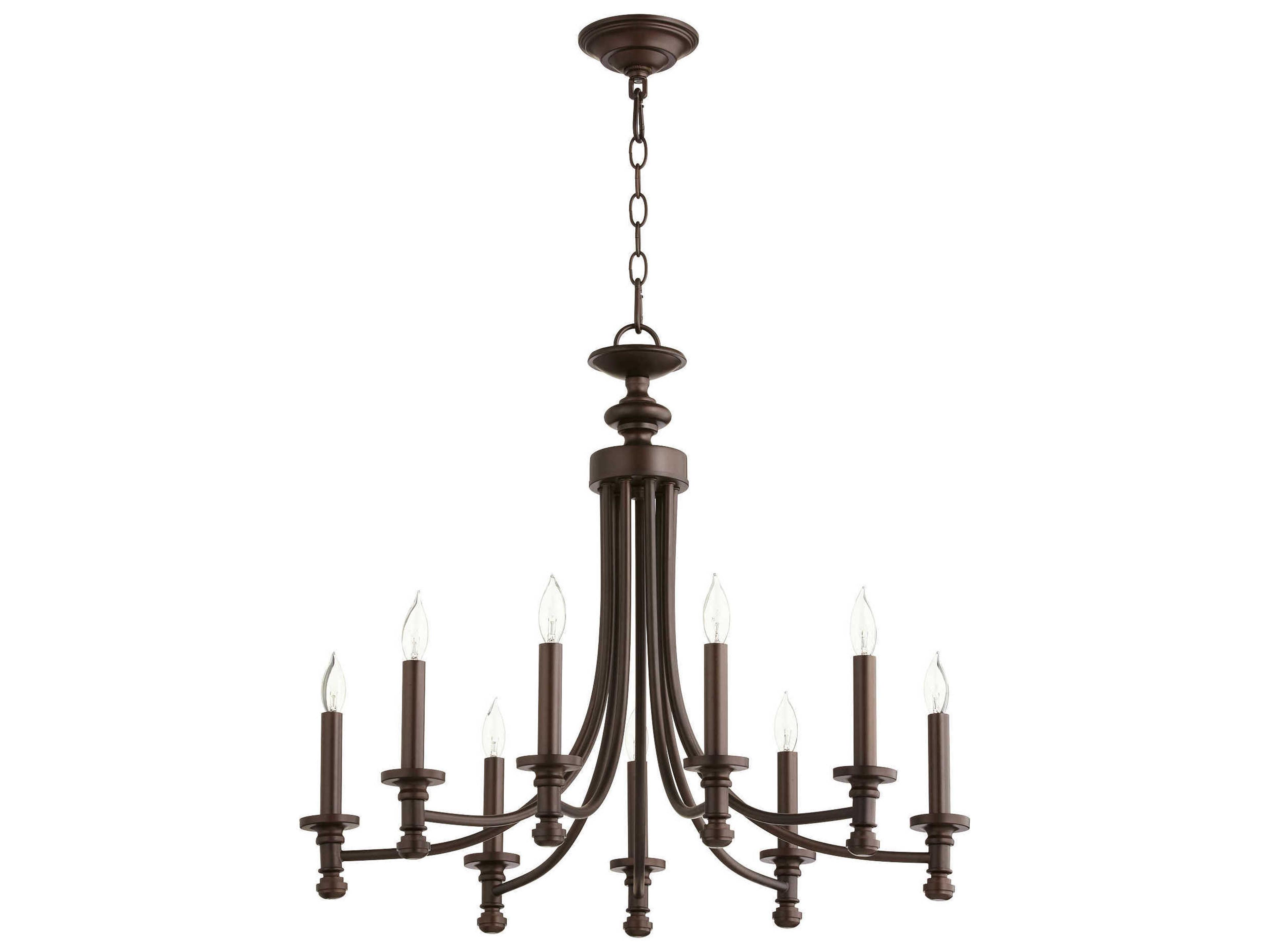 Rossington 9-Light Oiled Bronze Candelabra Chandelier