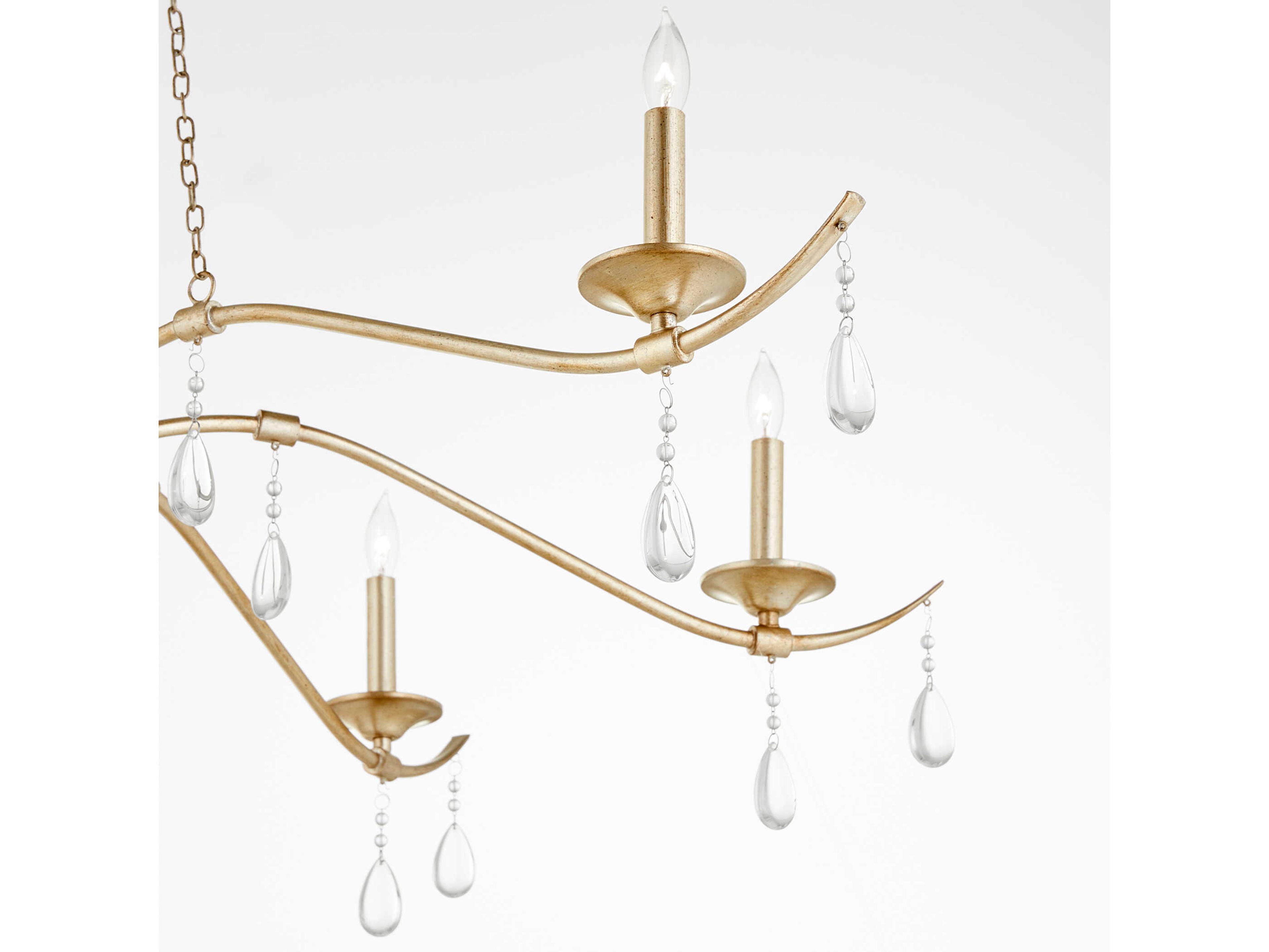 Quorum Lorelei 6-Light Antique Silver Candelabra Chandelier