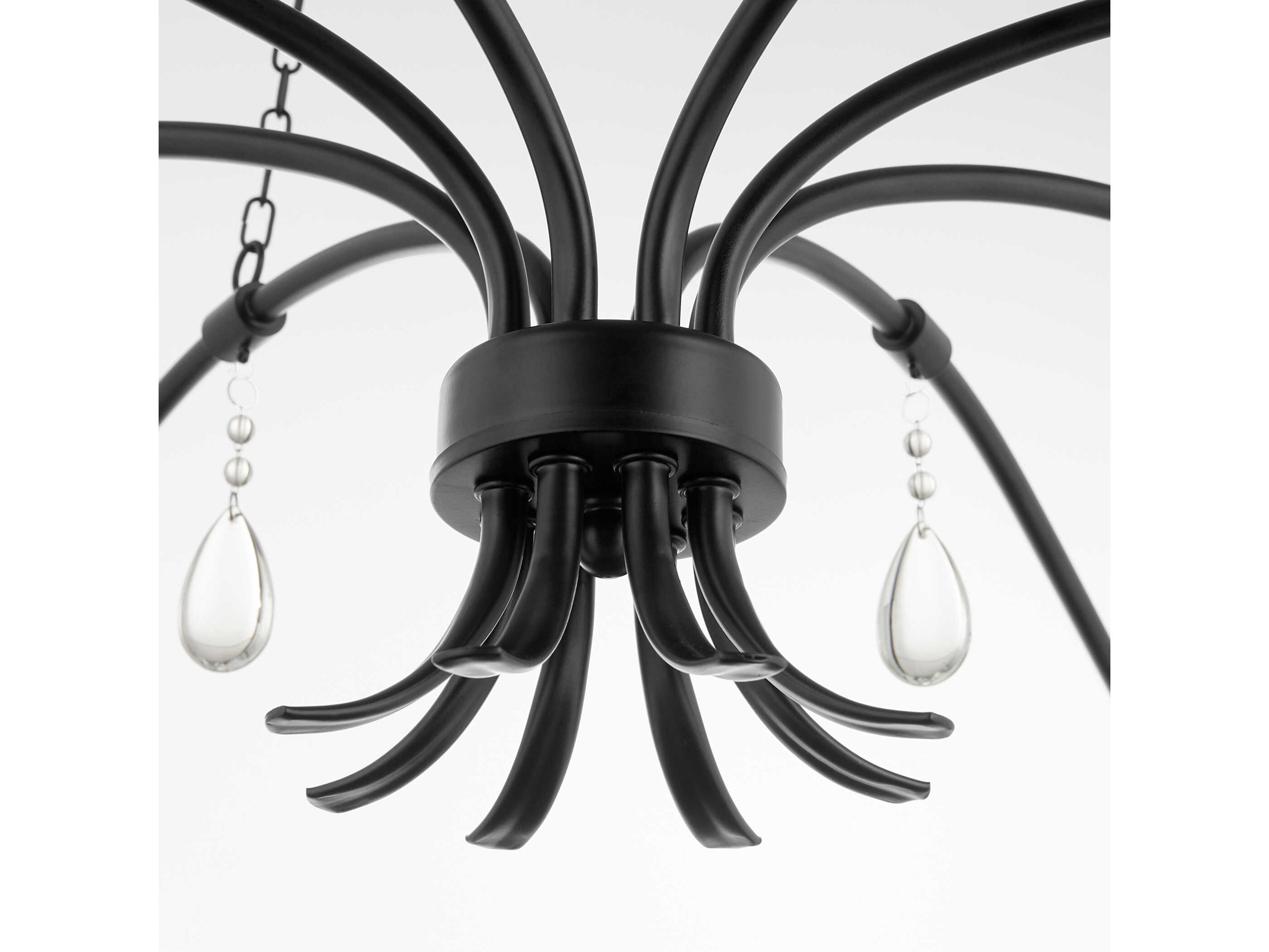 Quorum Lorelei 8-Light Matte Black Candelabra Chandelier