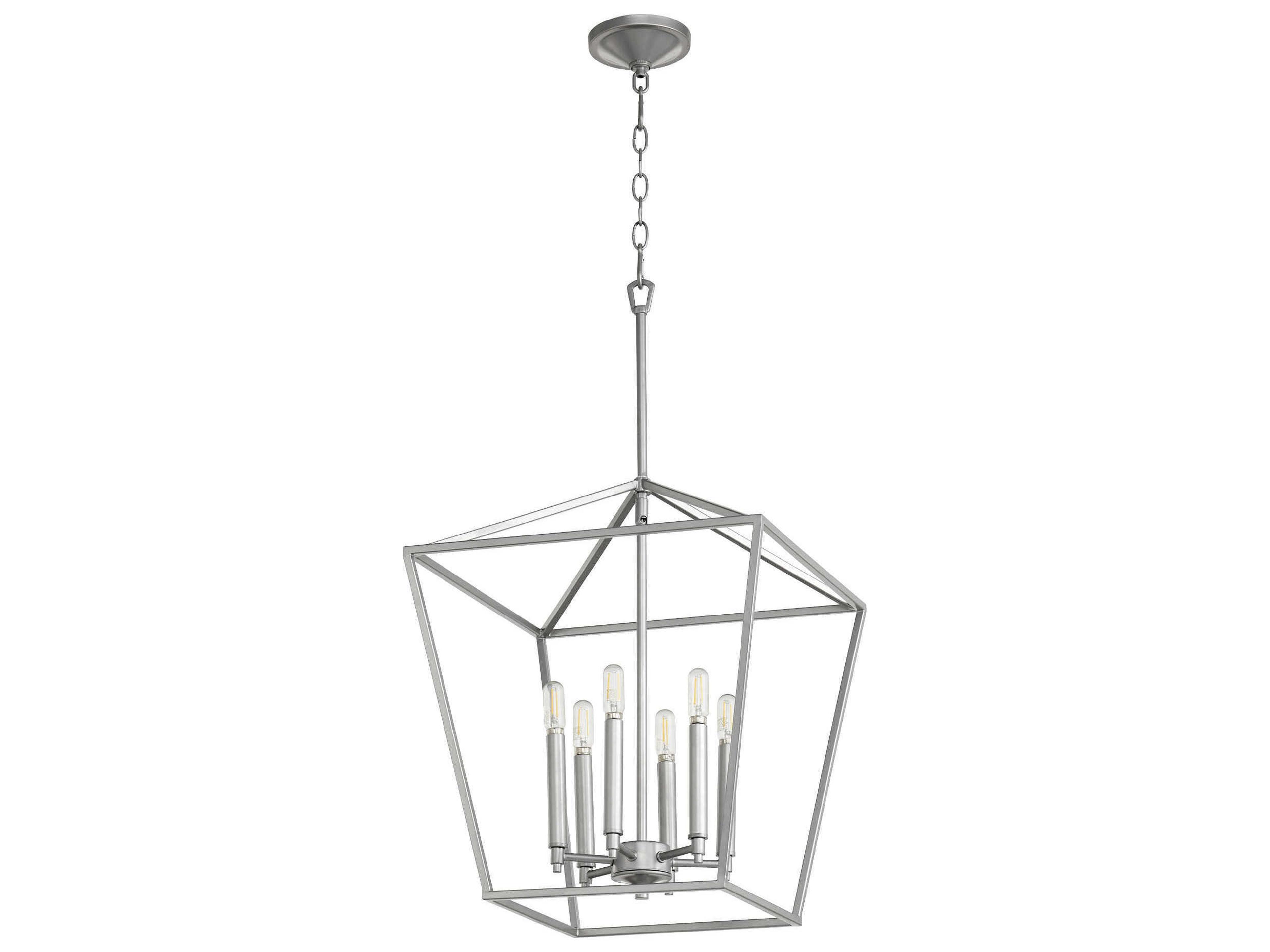 Gabriel 6-Light Classic Nickel Candelabra Chandelier