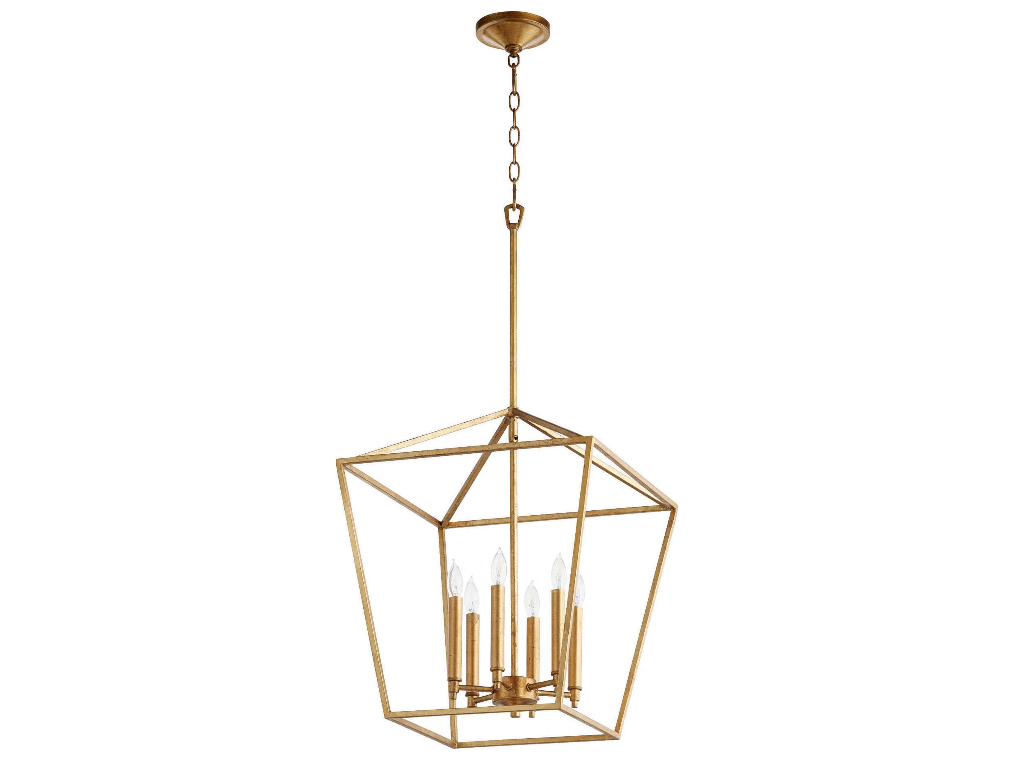 Gabriel 6-Light Gold Leaf Candelabra Chandelier