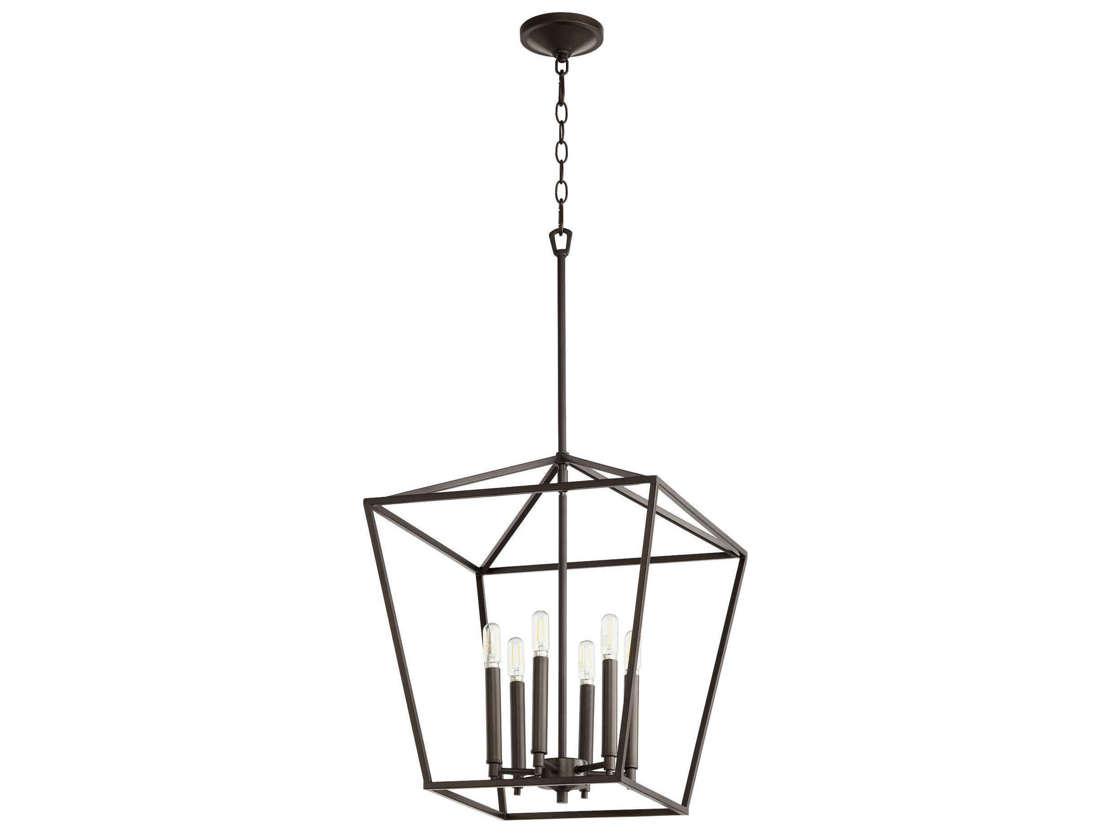 Gabriel 6-Light Oiled Bronze Candelabra Chandelier