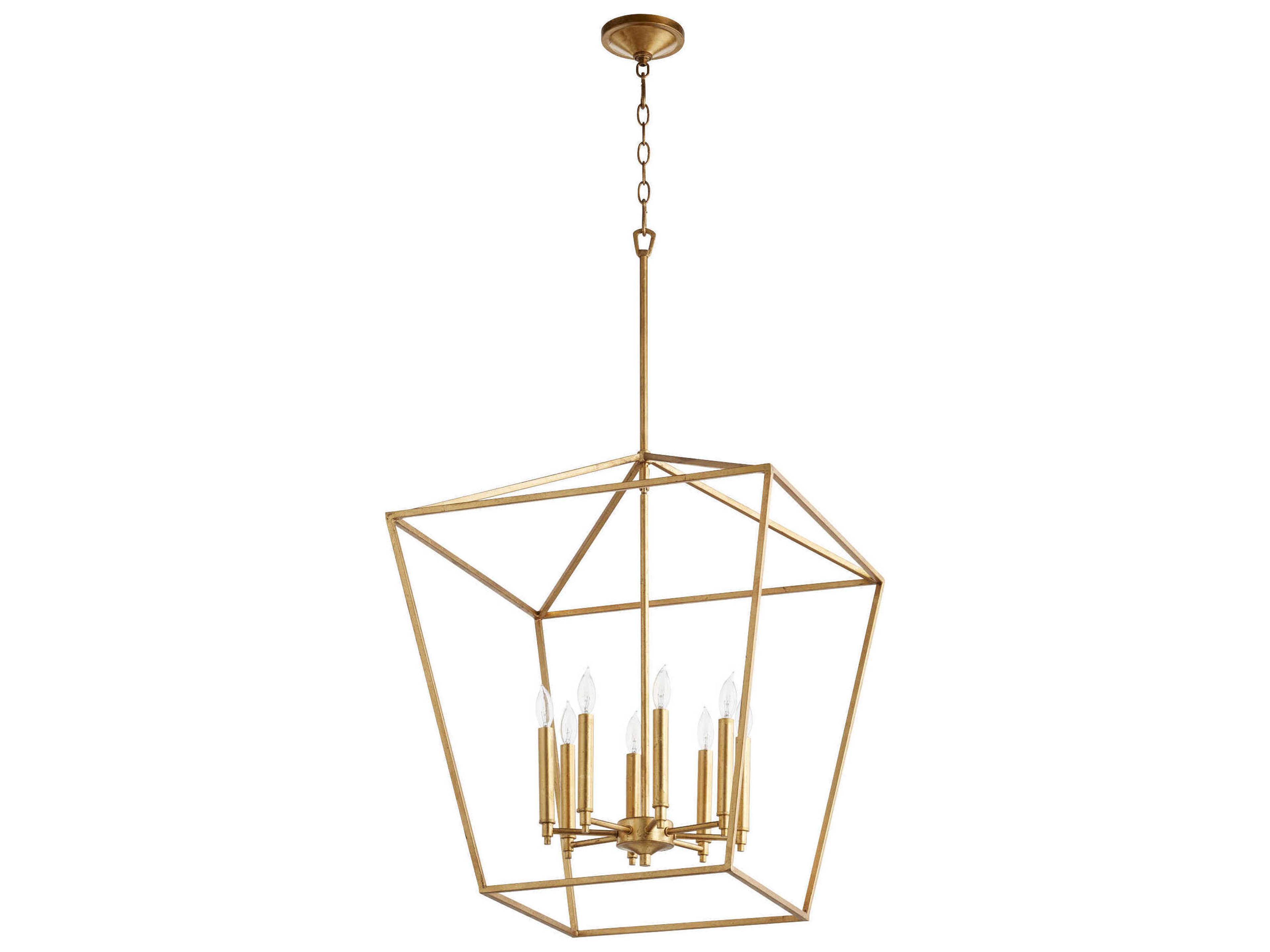 Gabriel 8-Light Gold Leaf Candelabra Chandelier