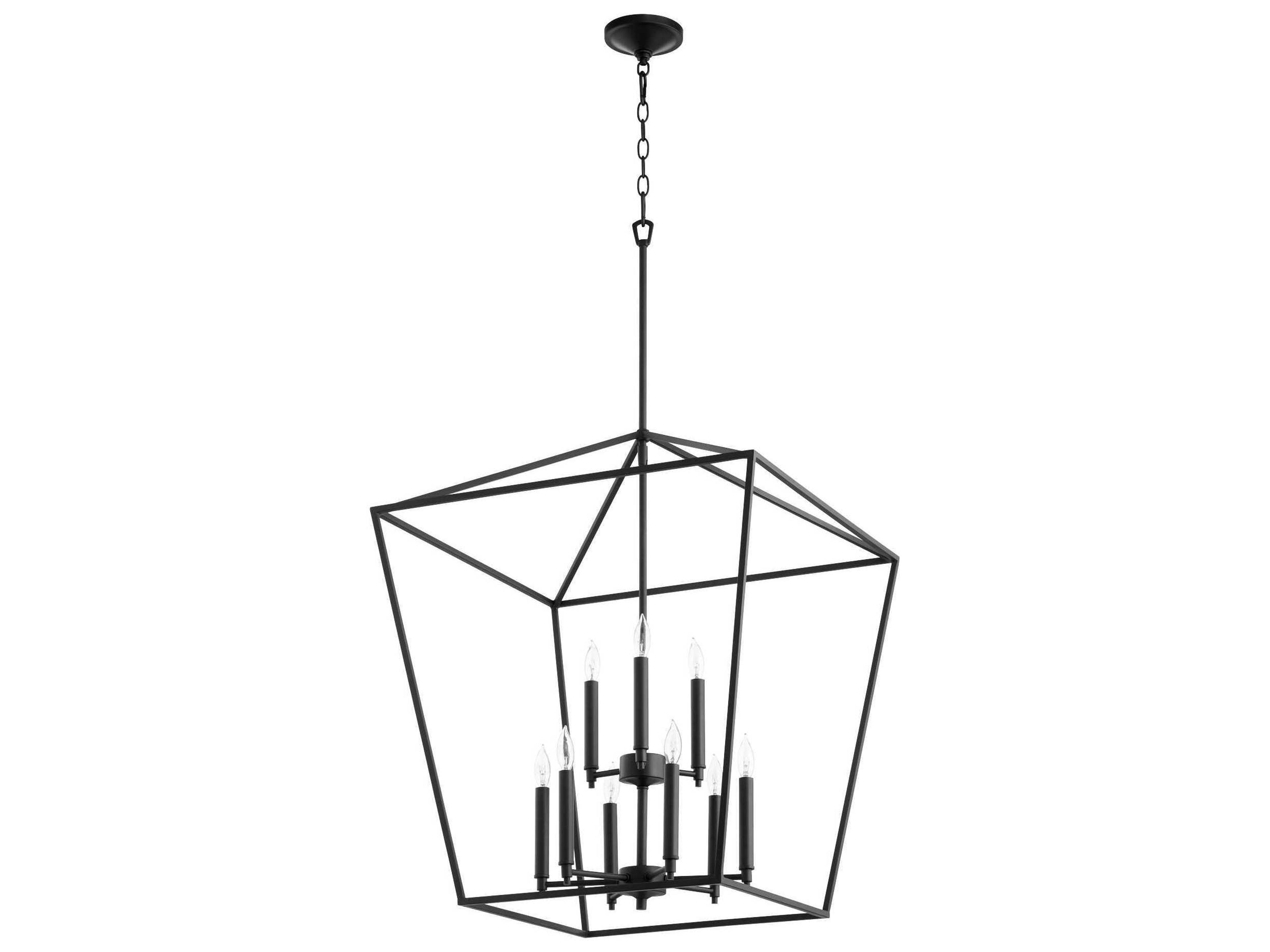 Gabriel 9-Light Noir Black Candelabra Tiered Chandelier