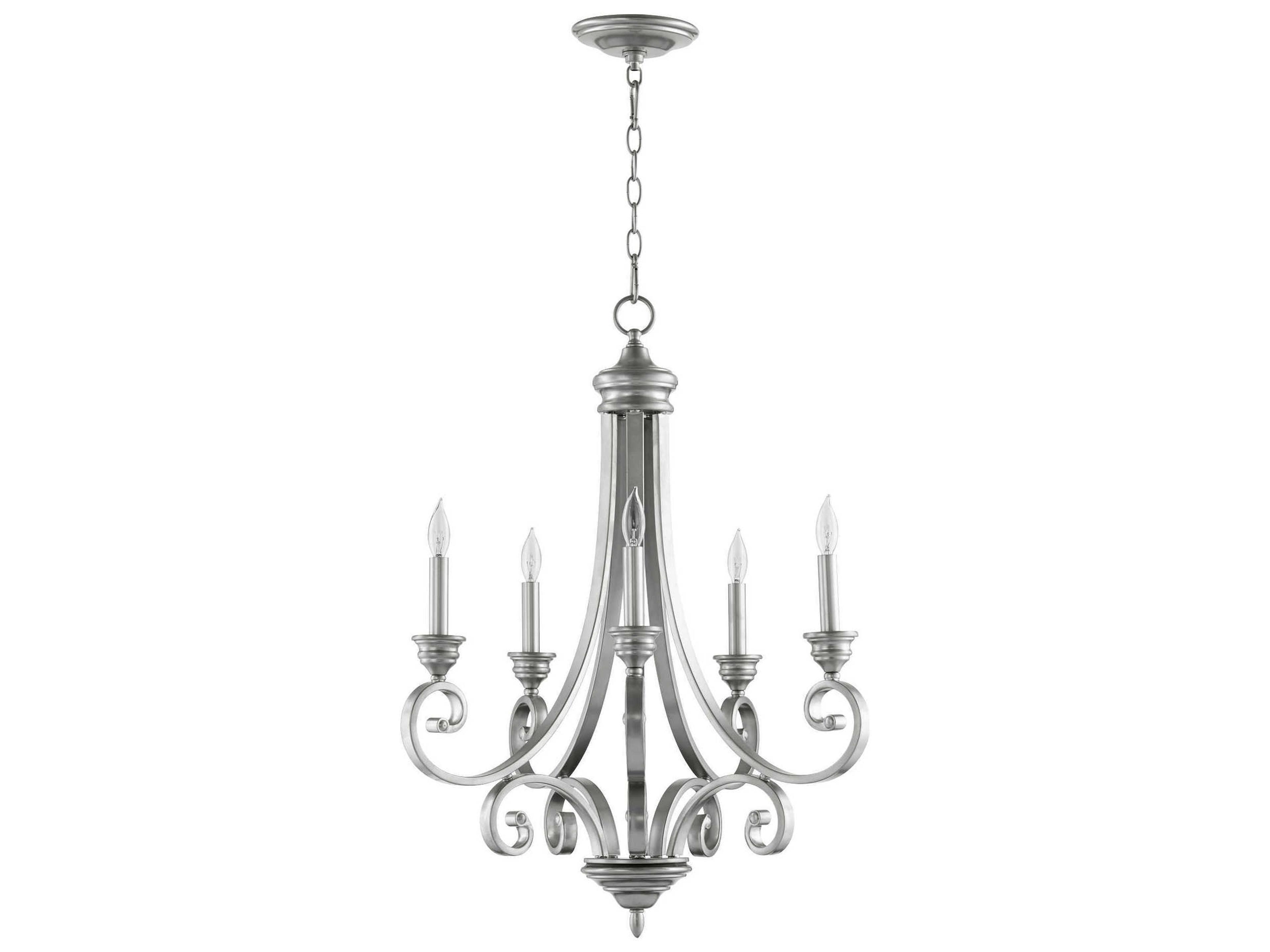Bryant 5-Light Classic Nickel Candelabra Chandelier