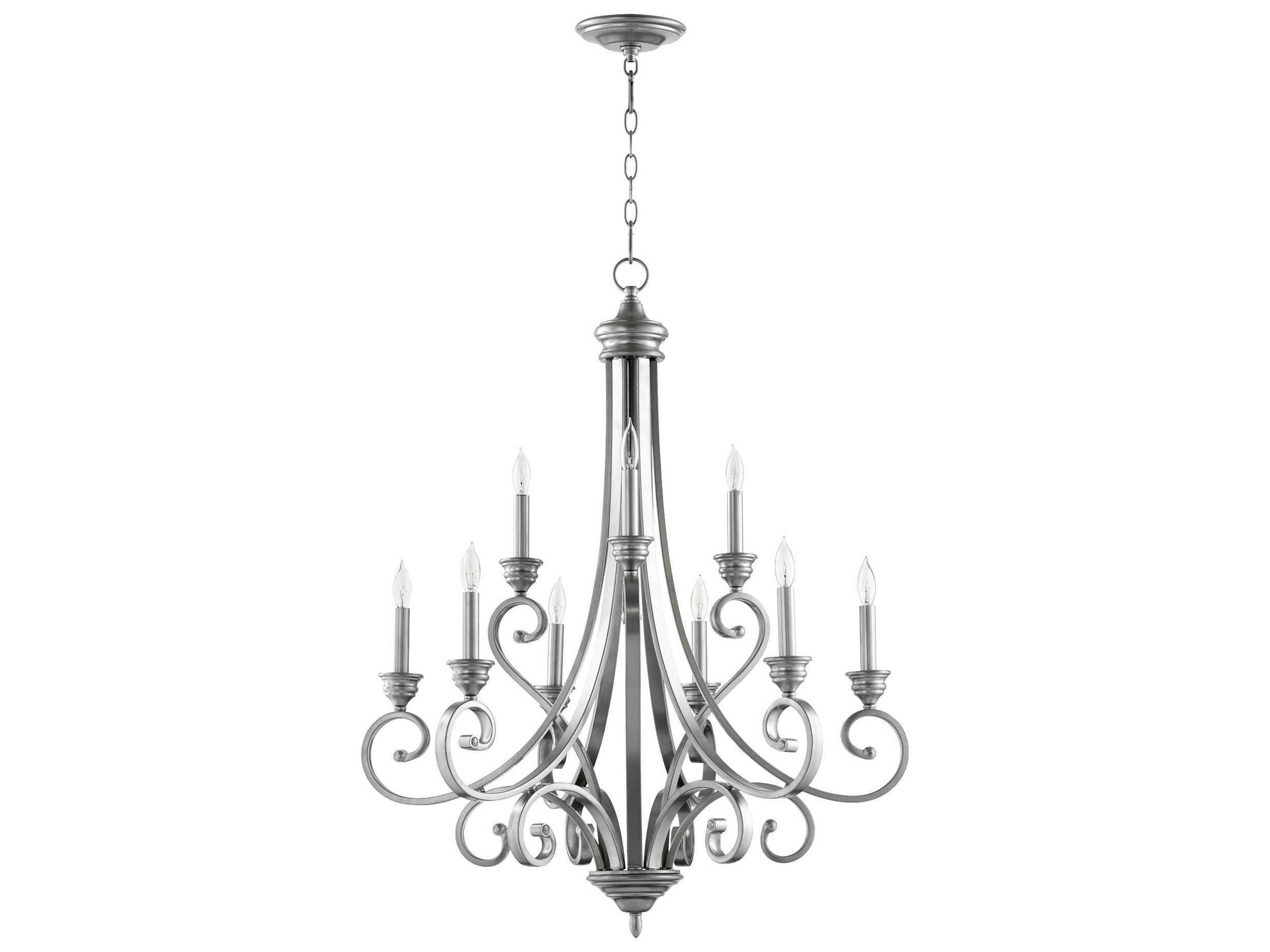Bryant 9-Light Classic Nickel Candelabra Chandelier