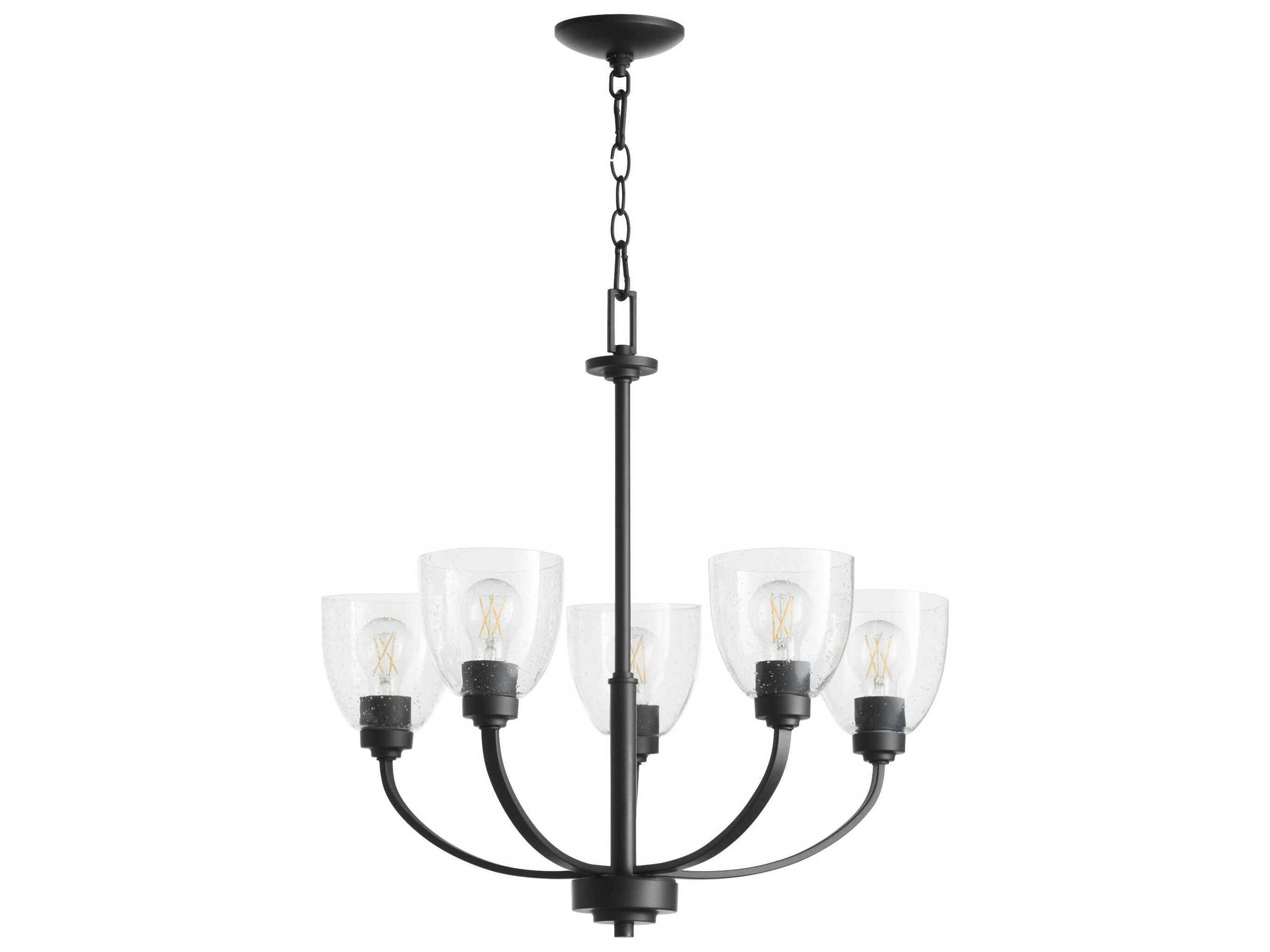 Reyes 5-Light Textured Black Chandelier