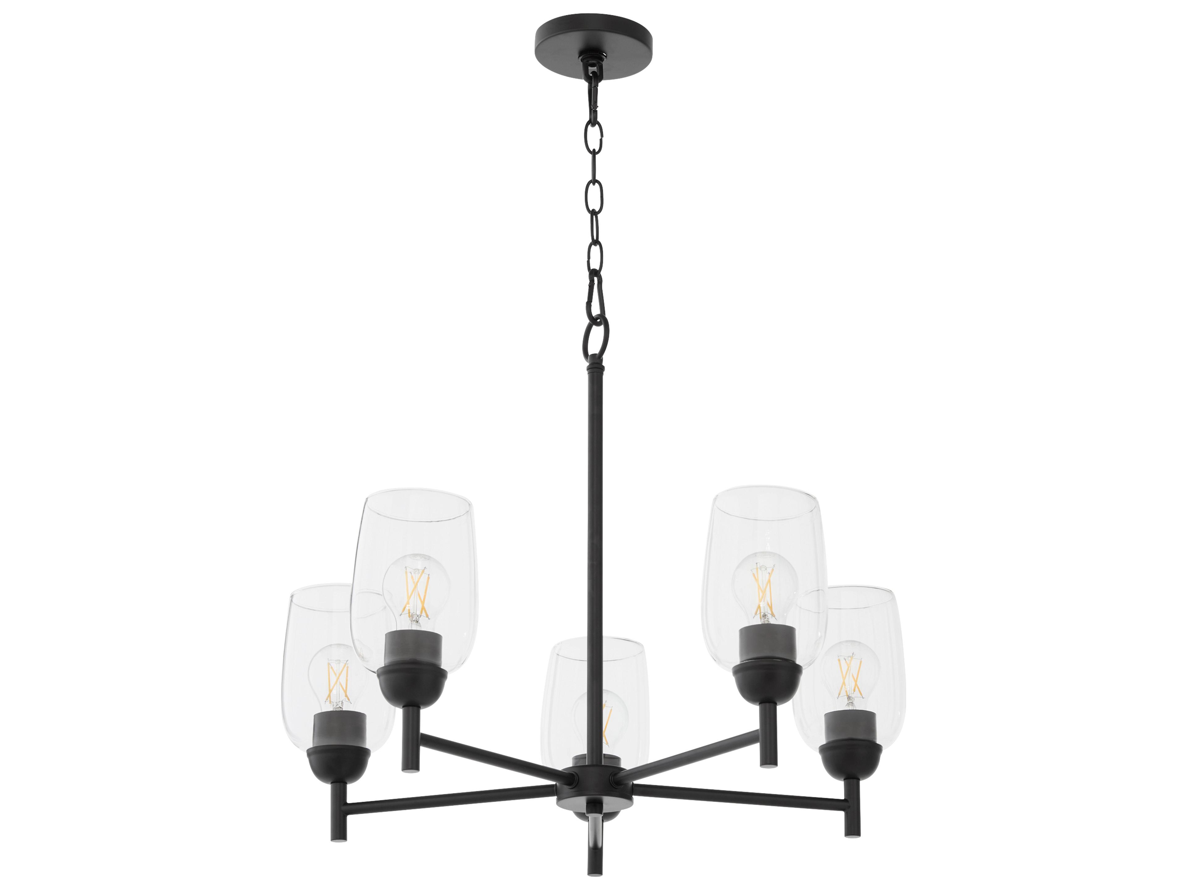 Wallinger 5-Light Matte Black Chandelier