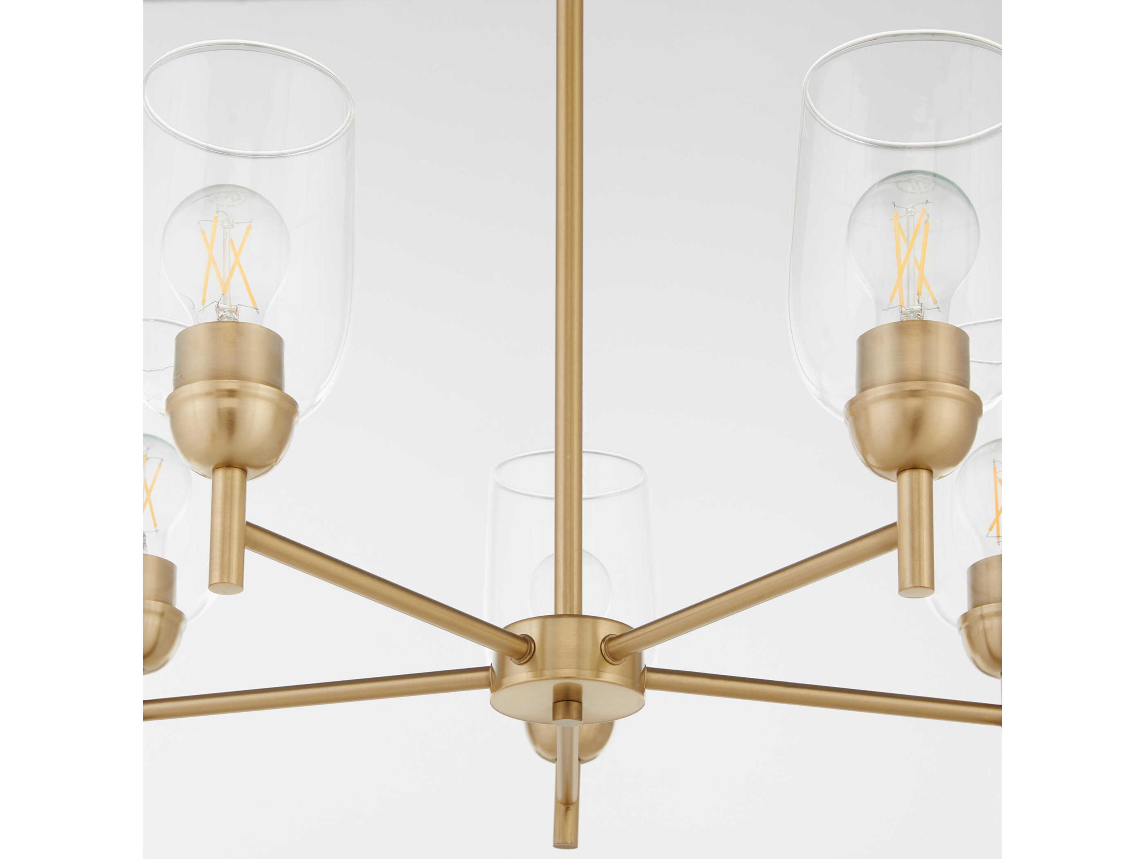 Quorum Wallinger 5-Light Aged Brass Chandelier
