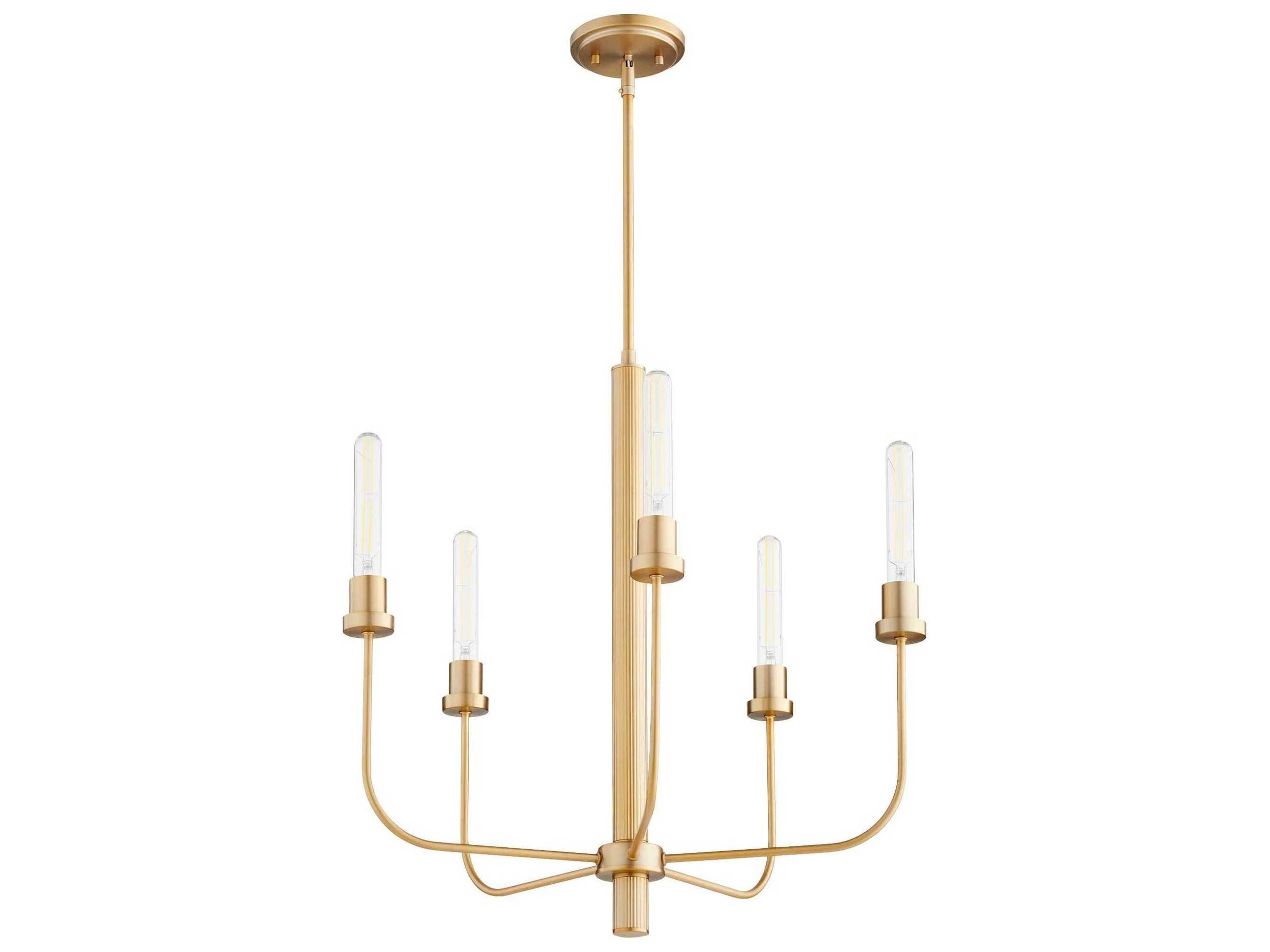Sheridan 5-Light Aged Brass Chandelier