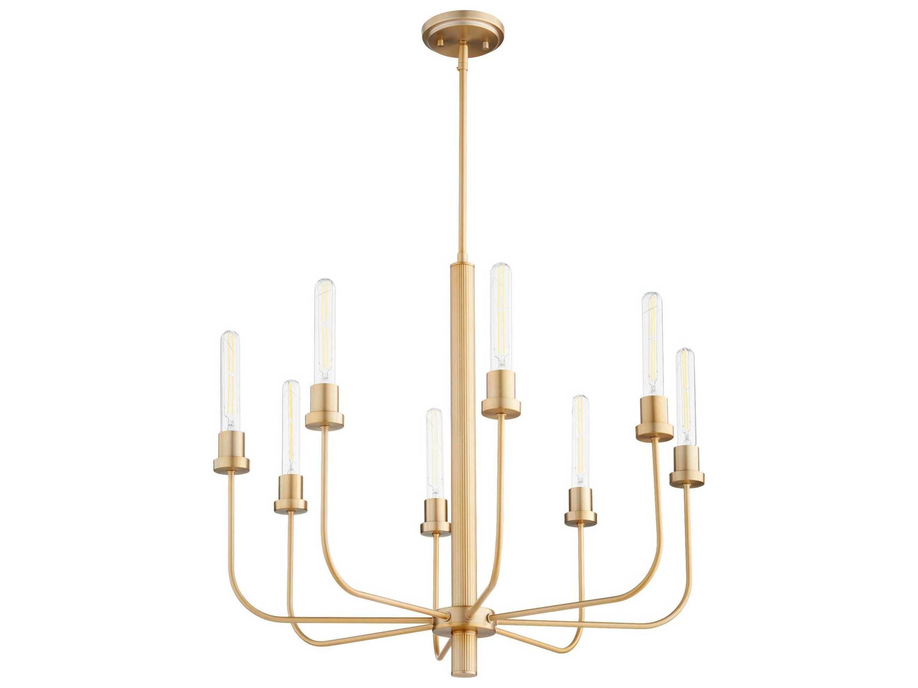 Sheridan 8-Light Aged Brass Chandelier