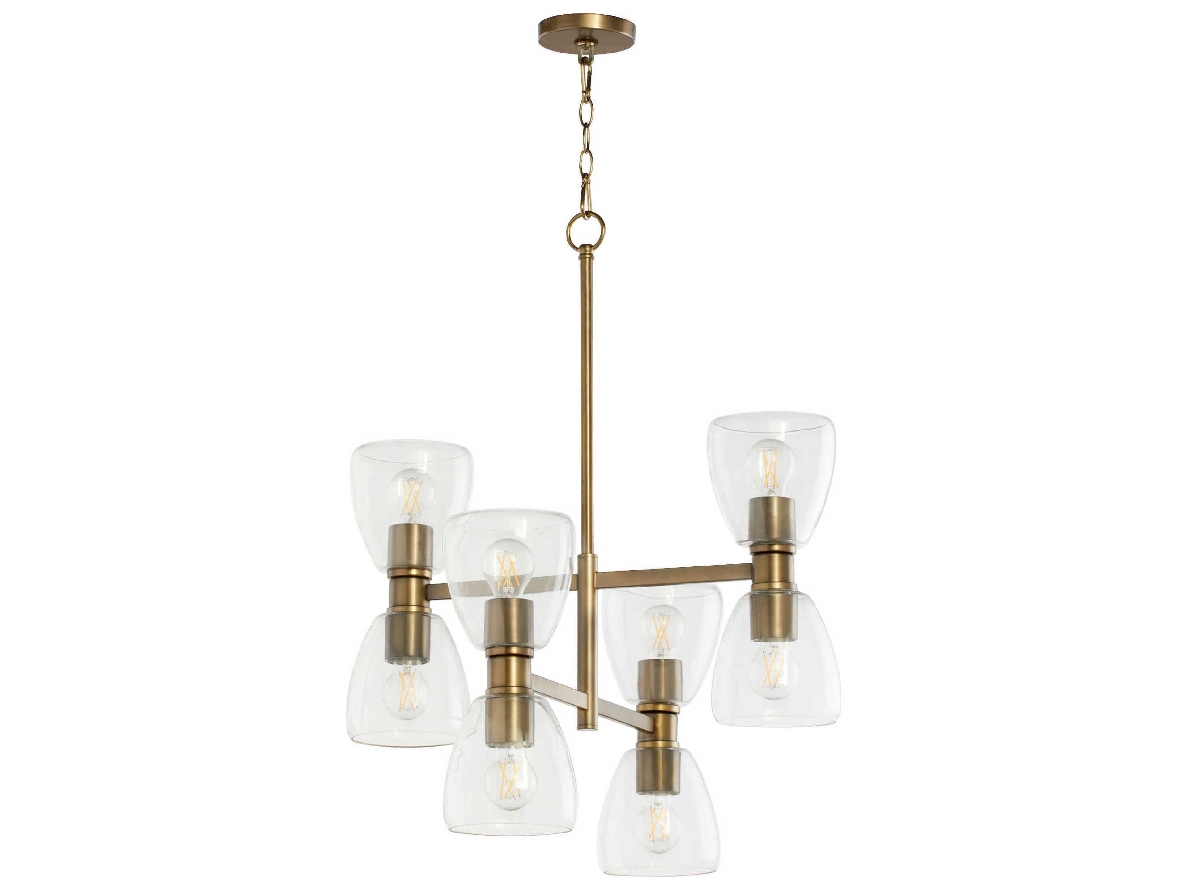 Relo 8-Light Dark Brass Chandelier
