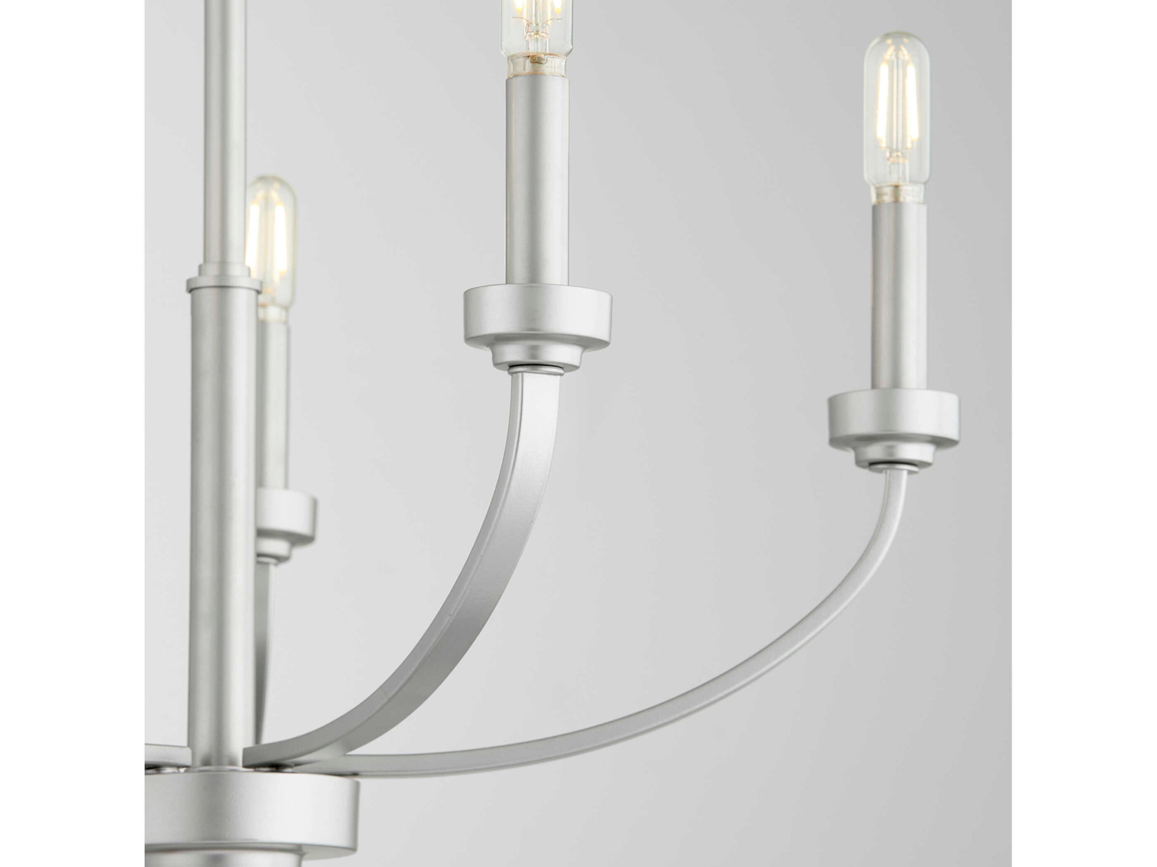 Quorum Reyes 5-Light Classic Nickel Candelabra Chandelier