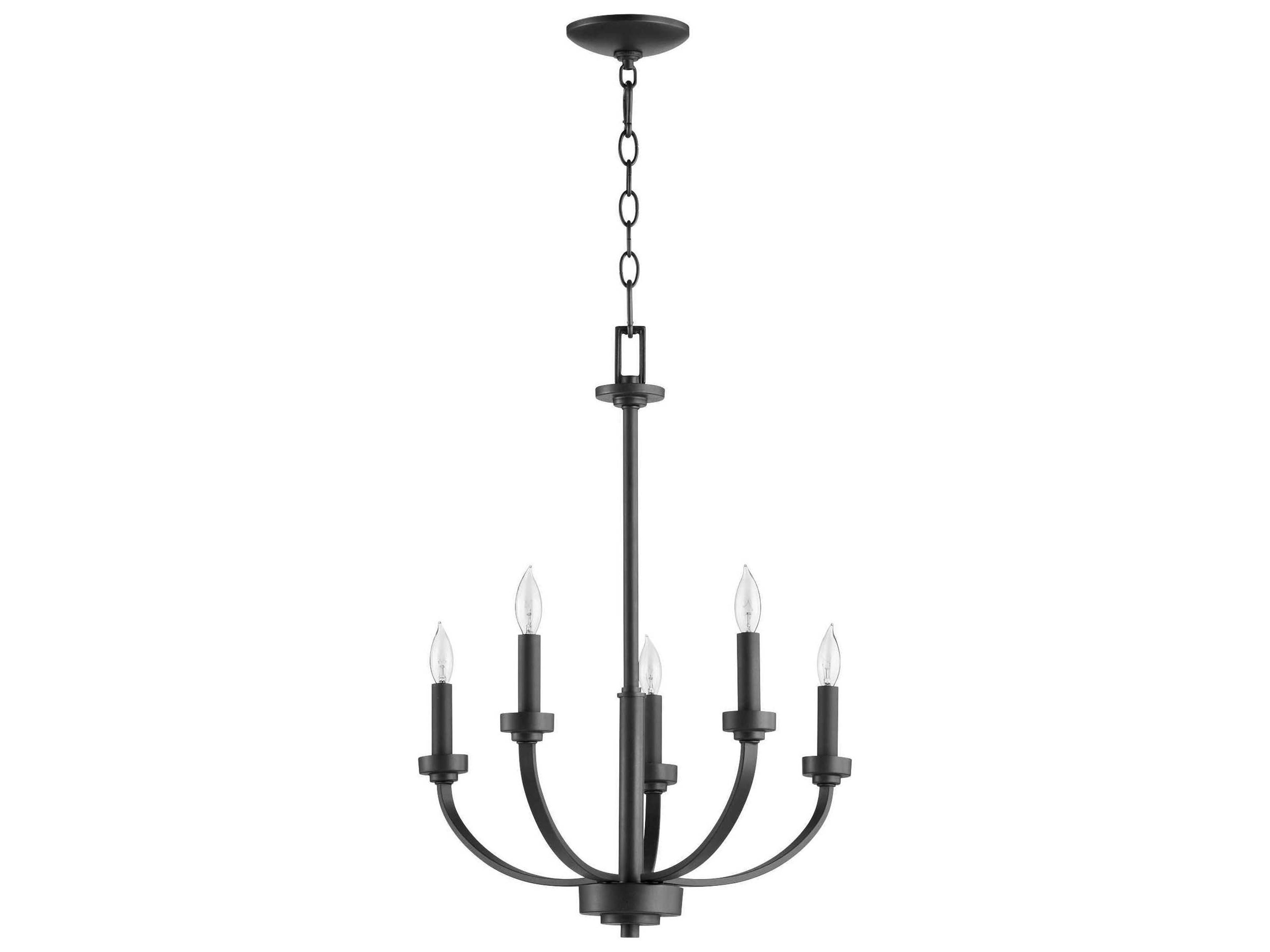 Reyes 5-Light Noir Black Candelabra Chandelier