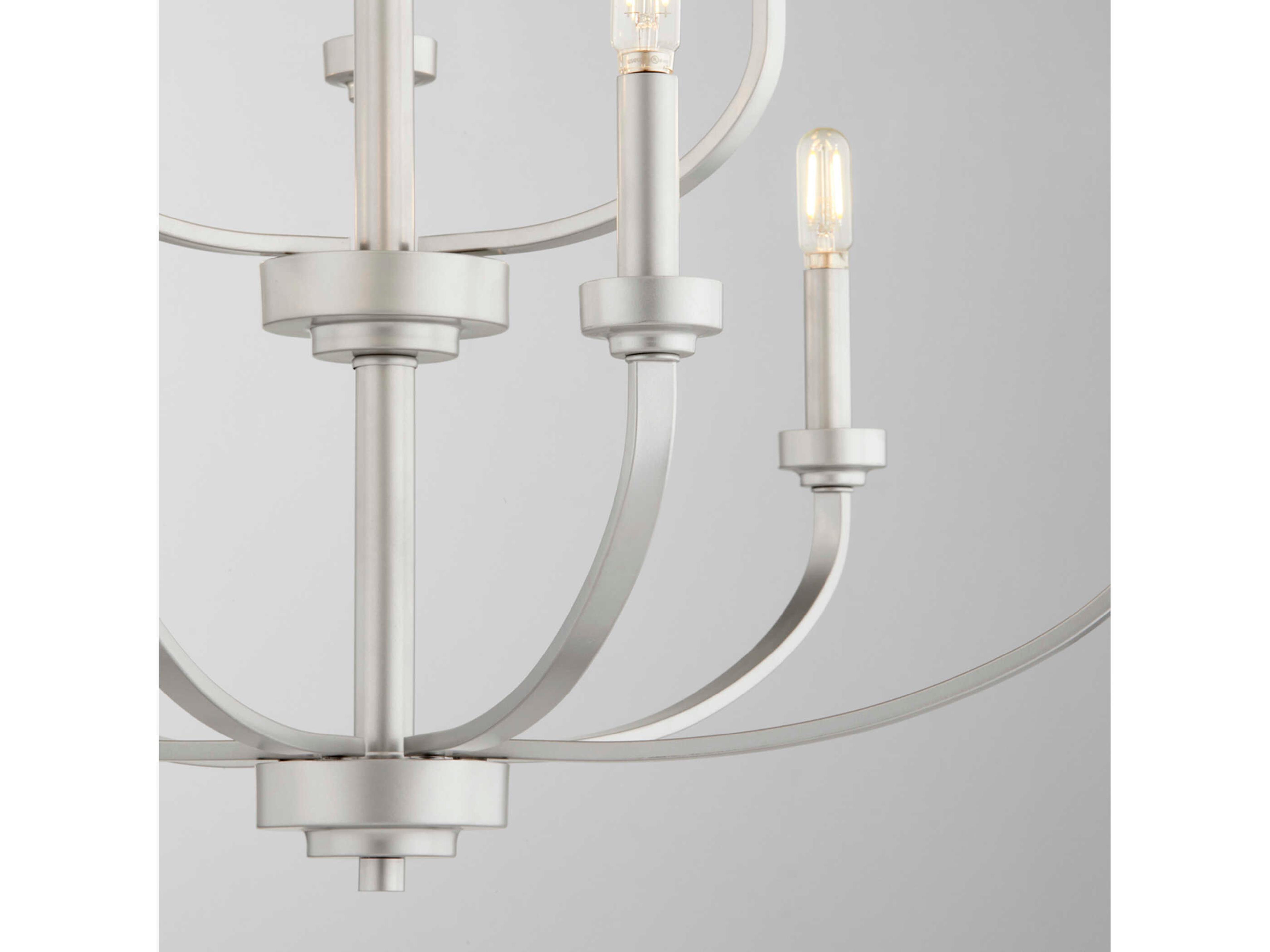 Quorum Reyes 9-Light Classic Nickel Candelabra Chandelier