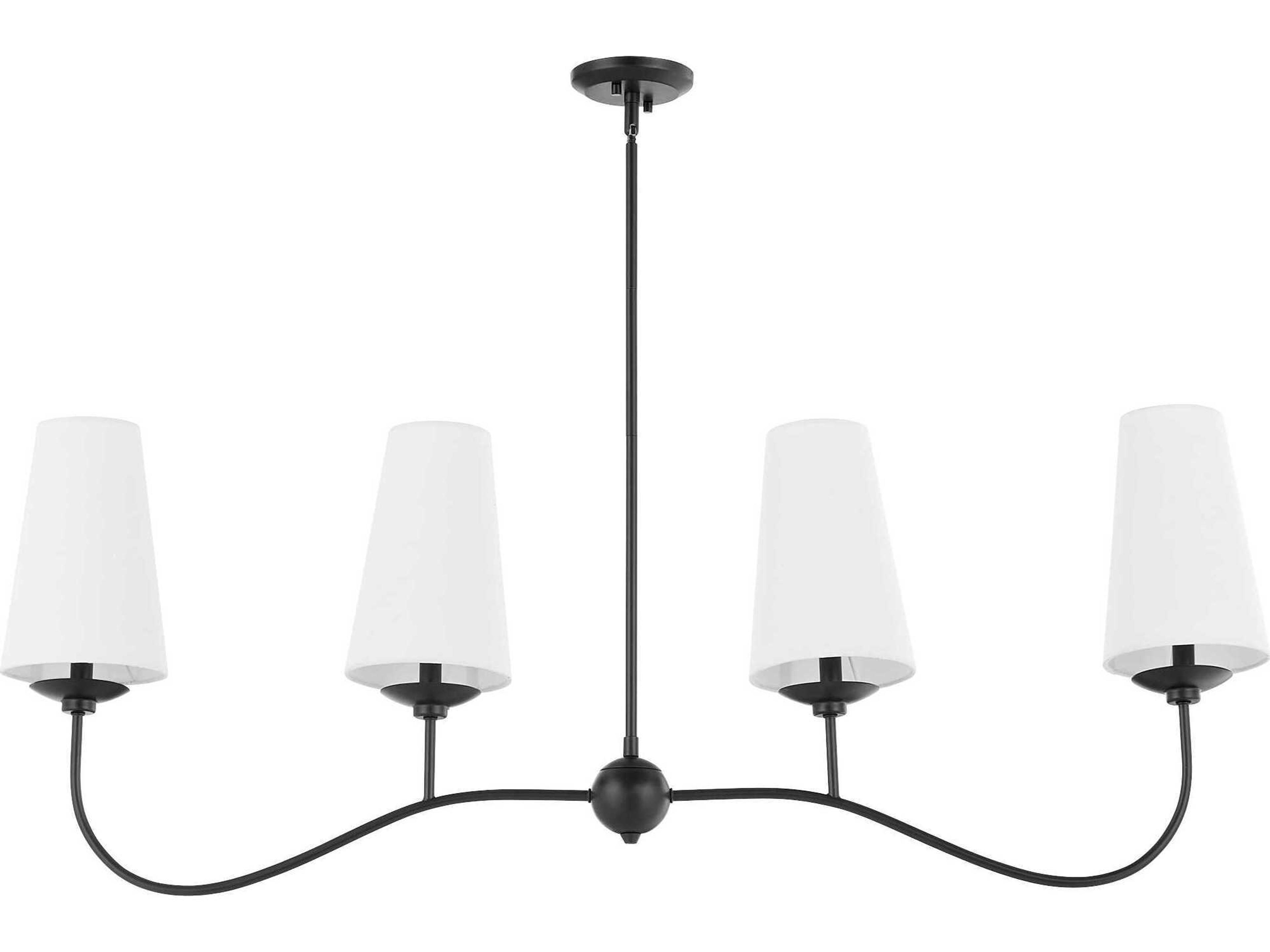 Euphora 4-Light Matte Black Island Pendant