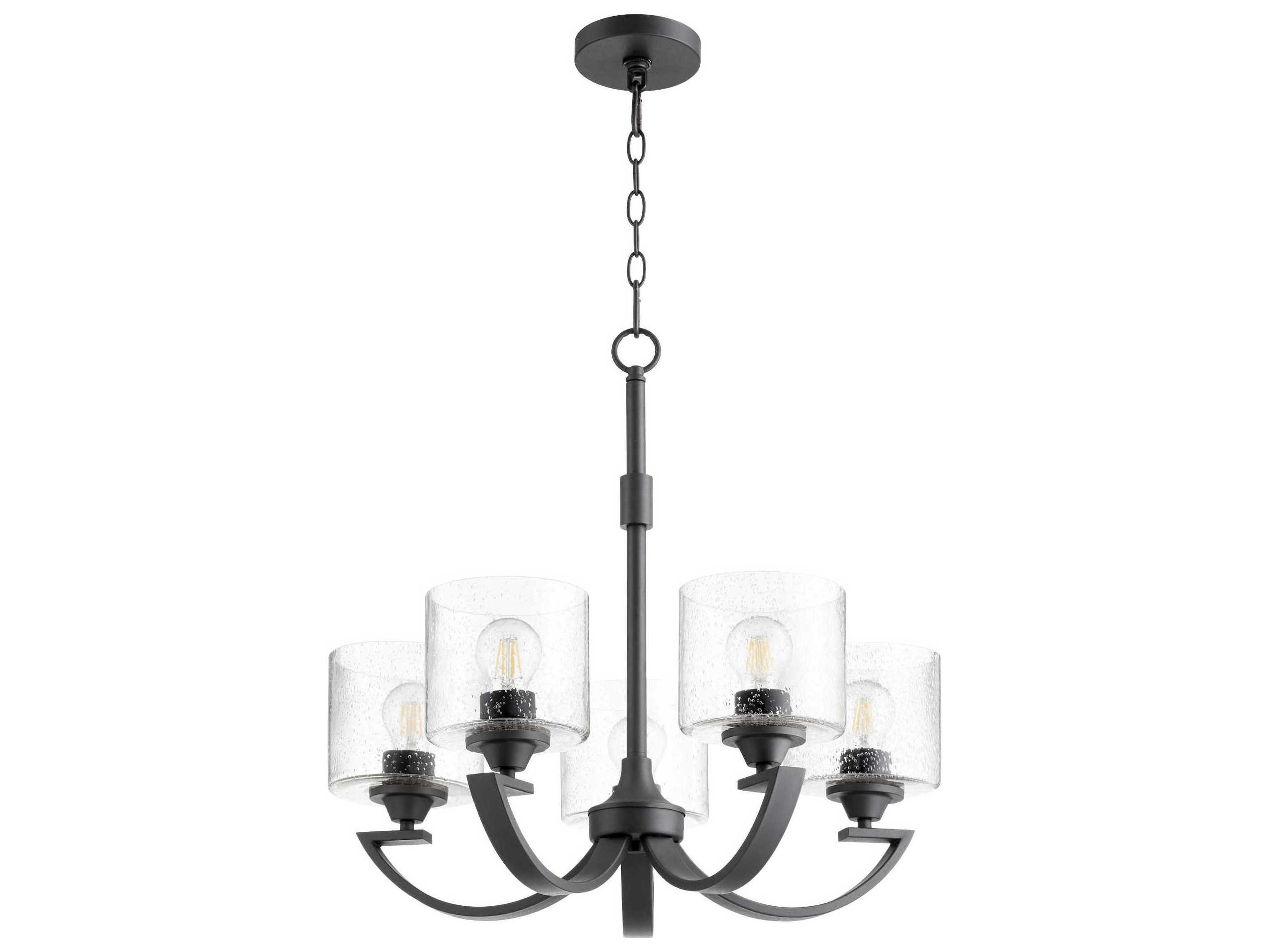 Dakota 5-Light Noir Black Drum Chandelier