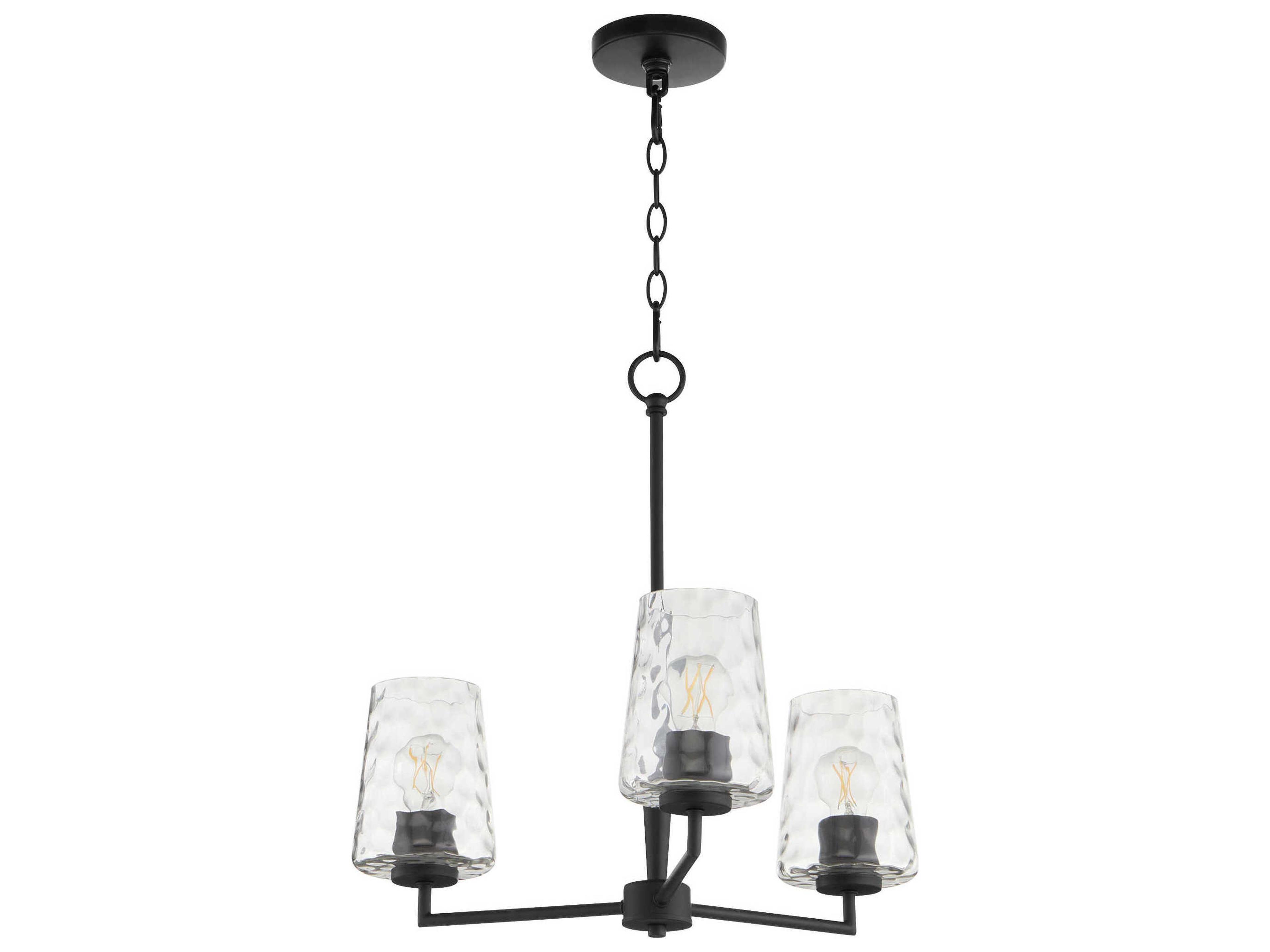 Goodwin 3-Light Matte Black Chandelier