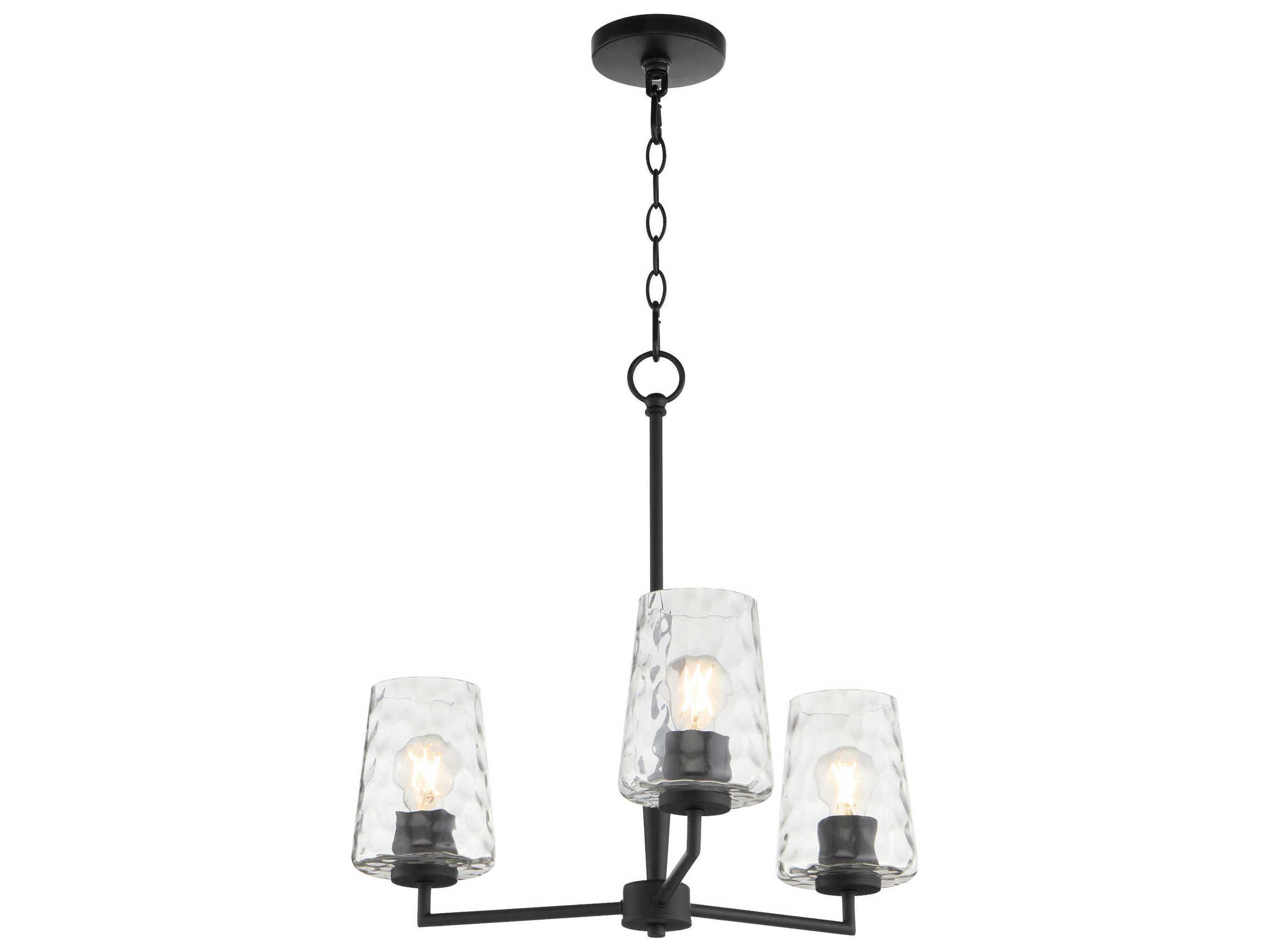 Quorum Goodwin 3-Light Matte Black Chandelier