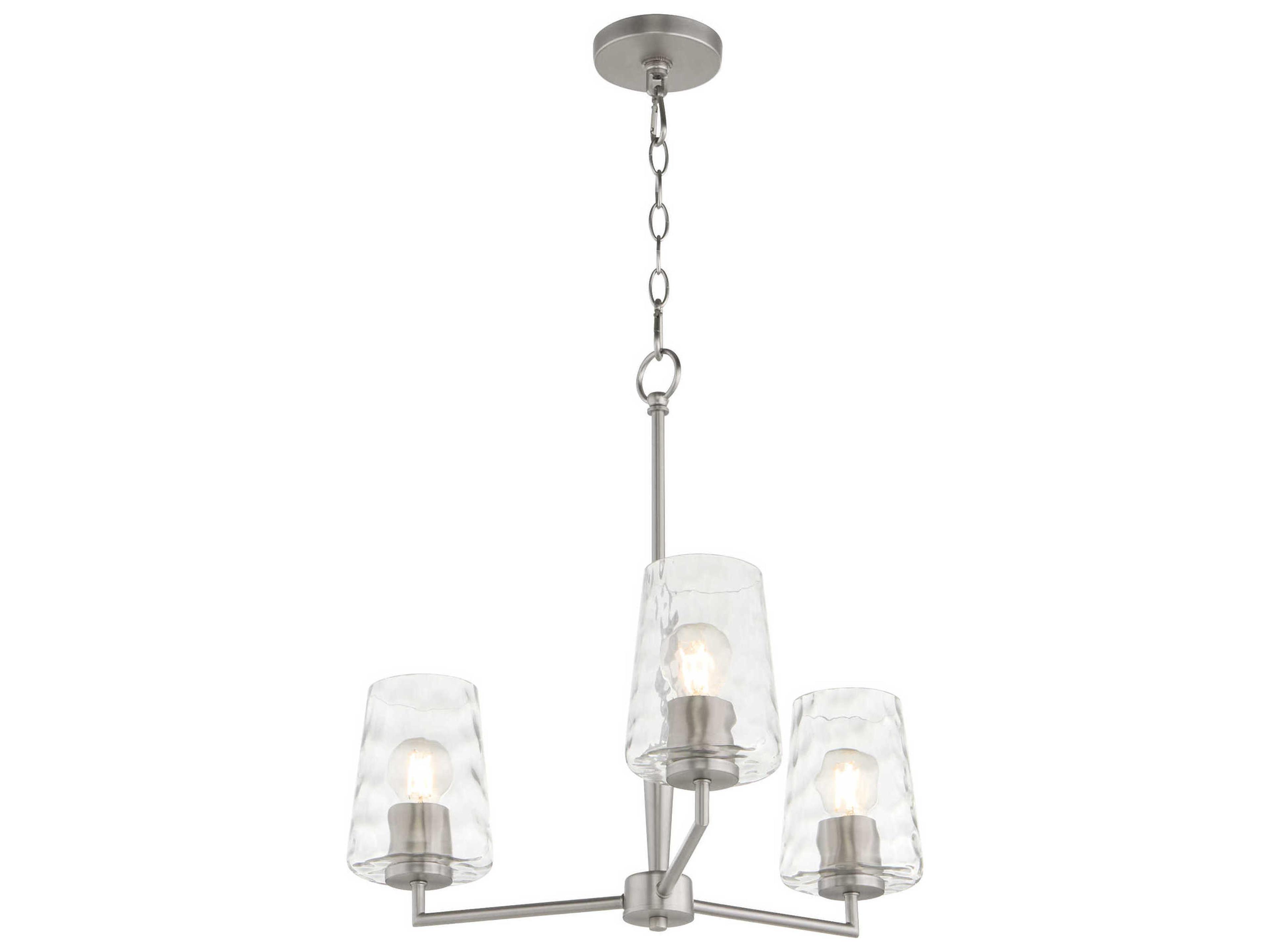Quorum Goodwin 3-Light Satin Nickel Chandelier