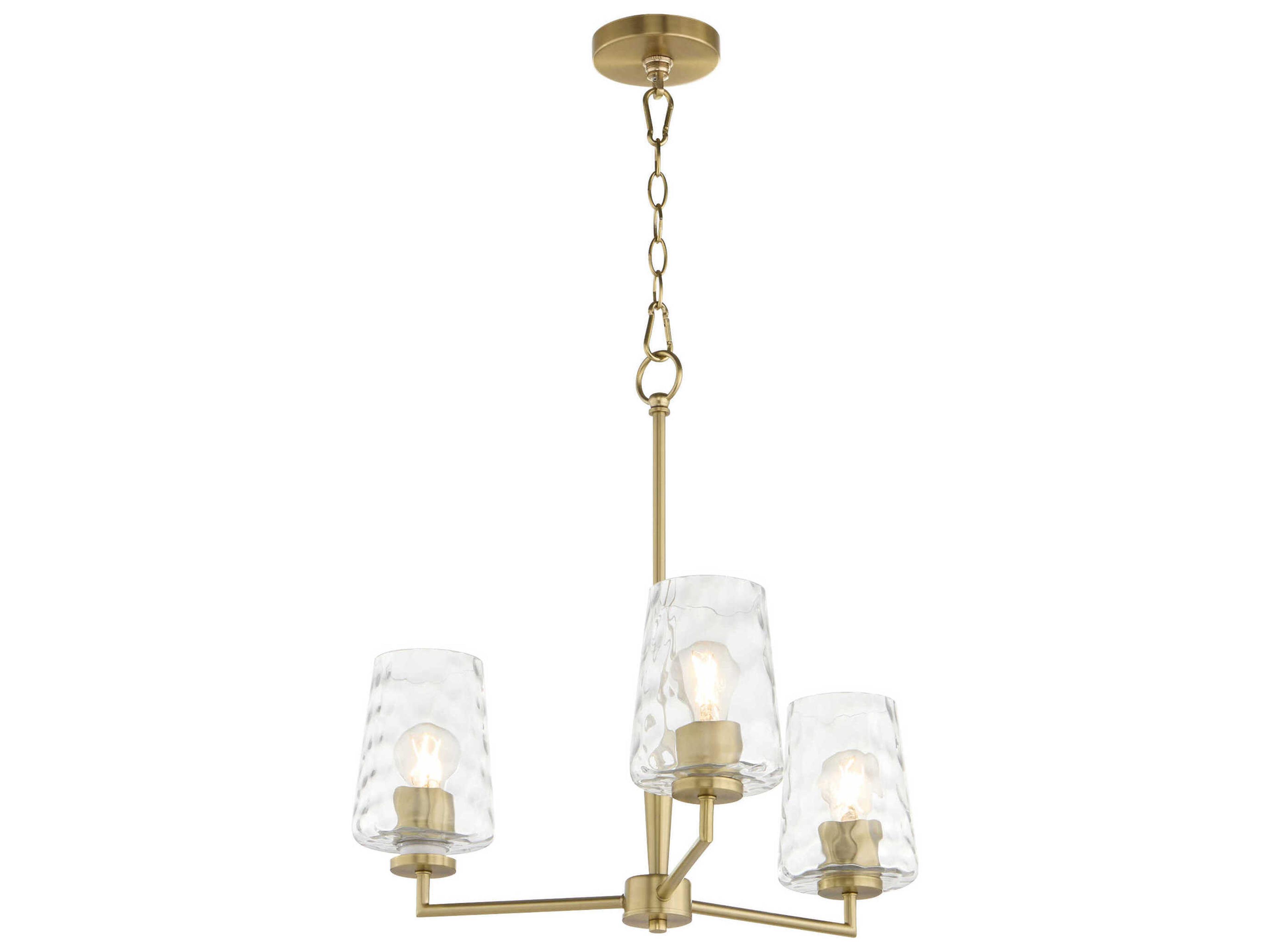 Quorum Goodwin 3-Light Aged Brass Chandelier