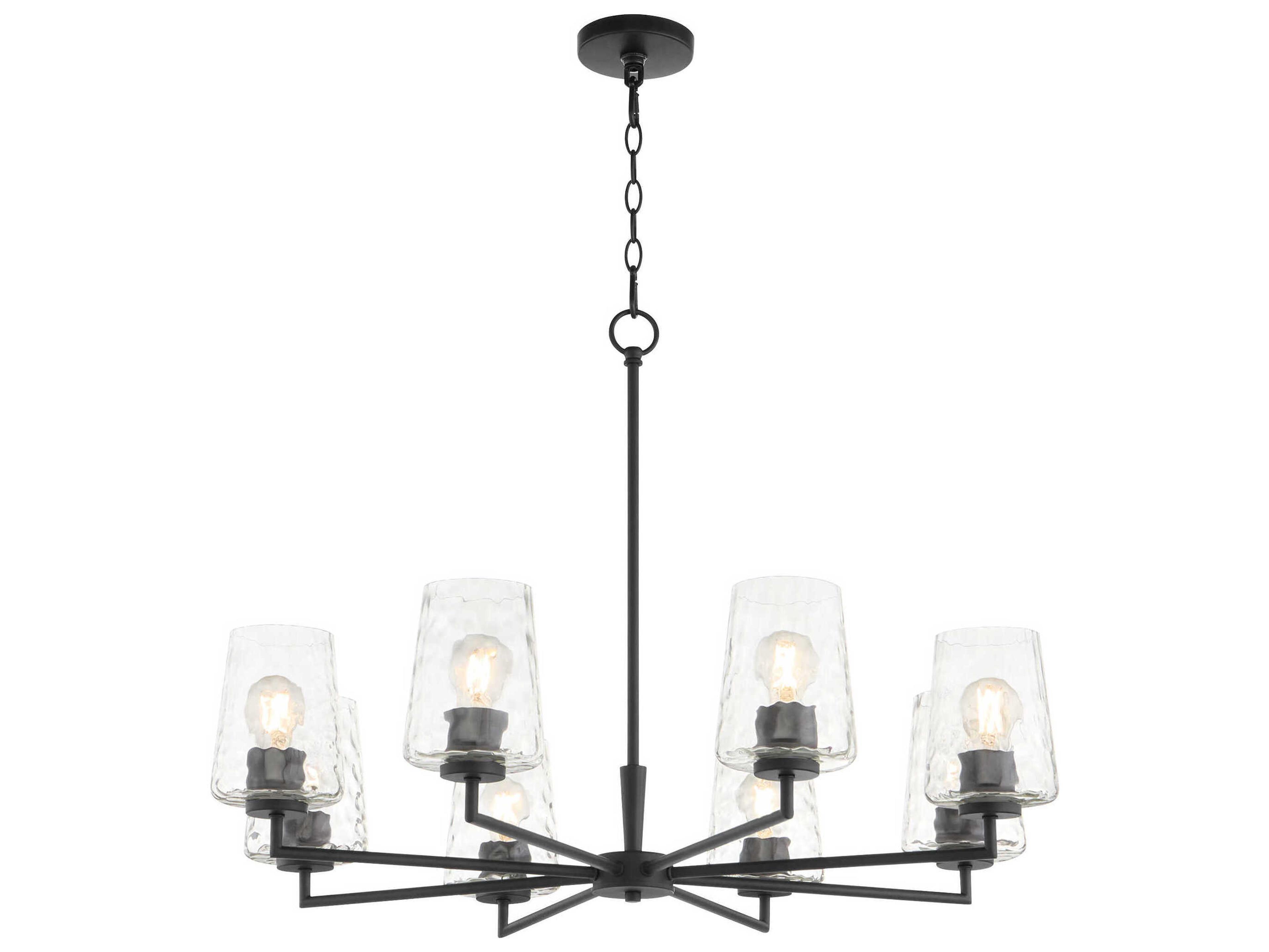 Quorum Goodwin 8-Light Matte Black Chandelier