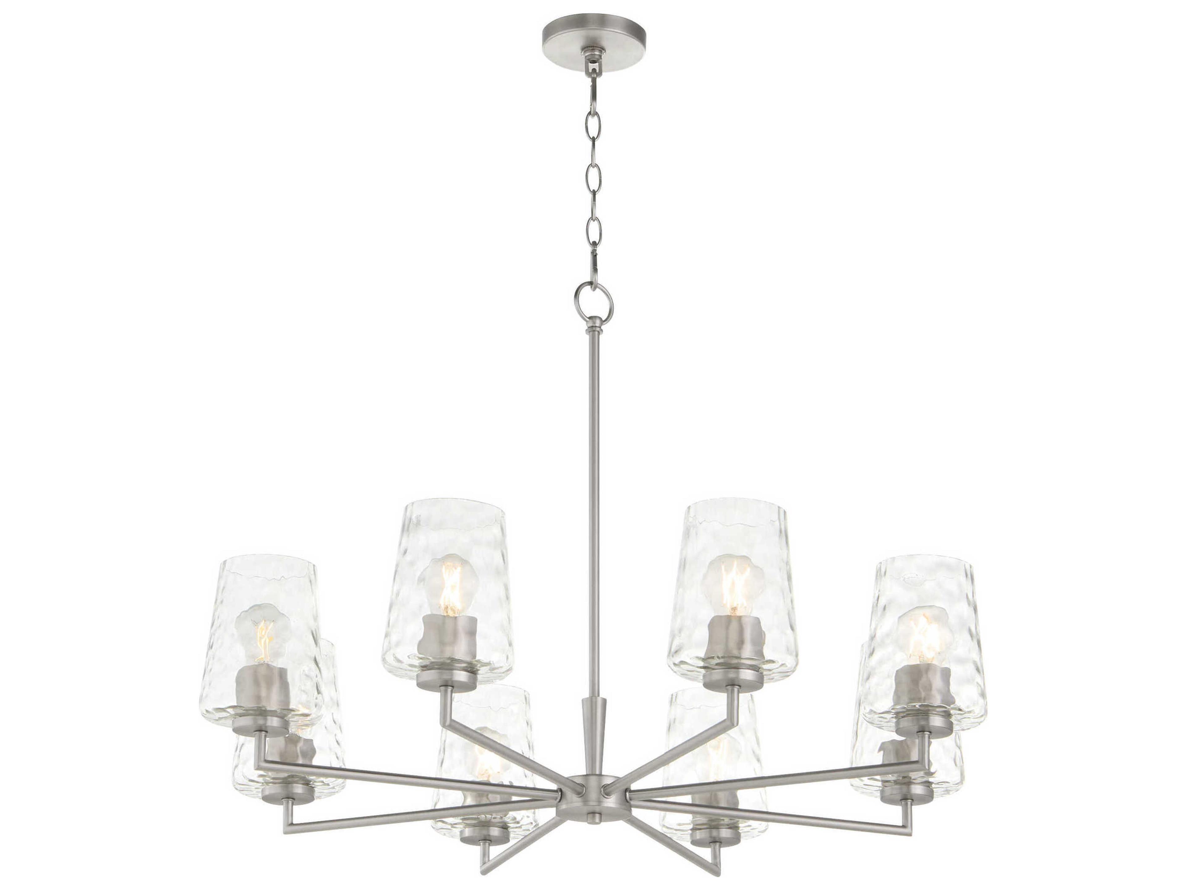 Quorum Goodwin 8-Light Satin Nickel Chandelier