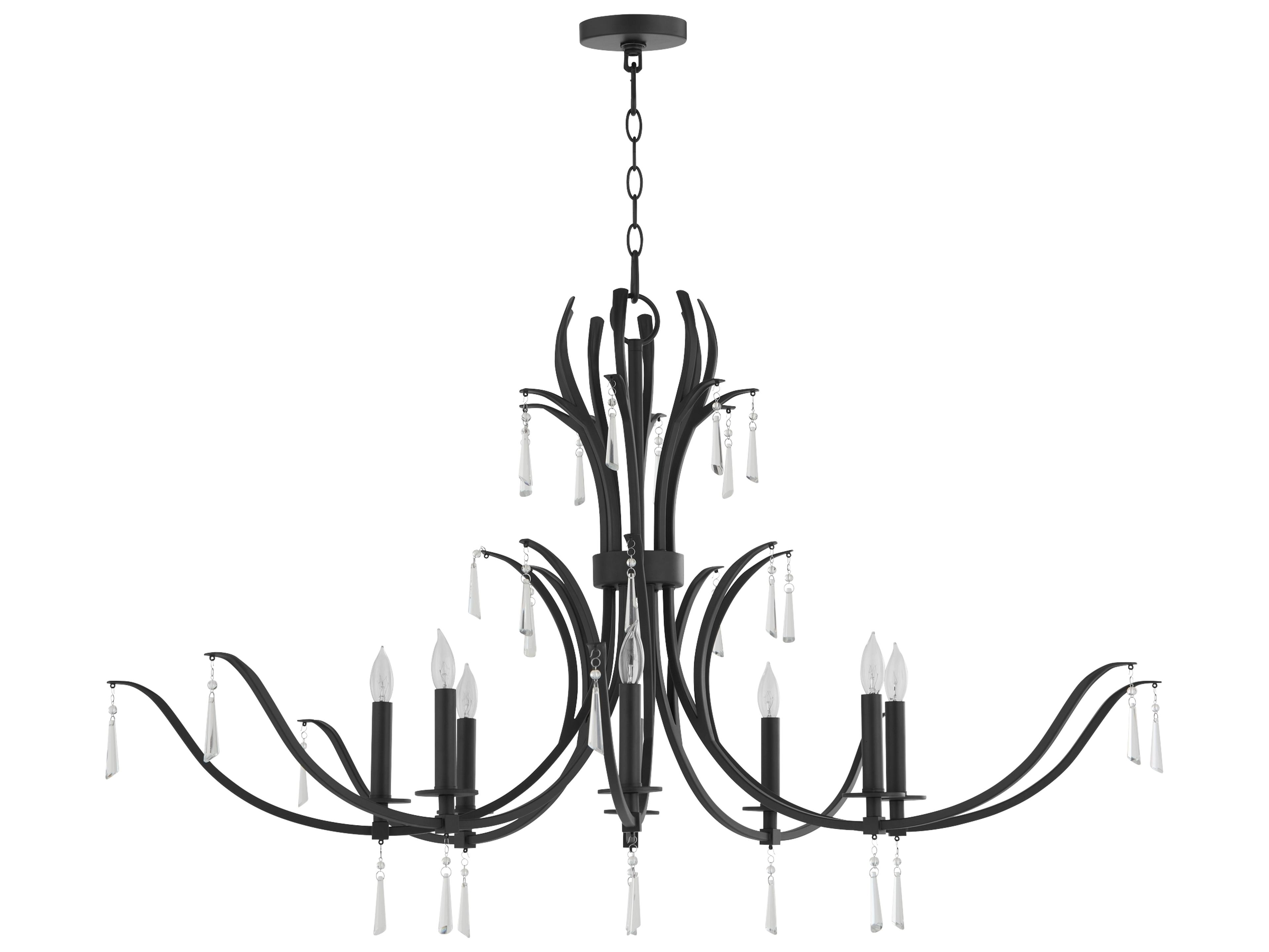 Majesty 8-Light Matte Black Chandelier