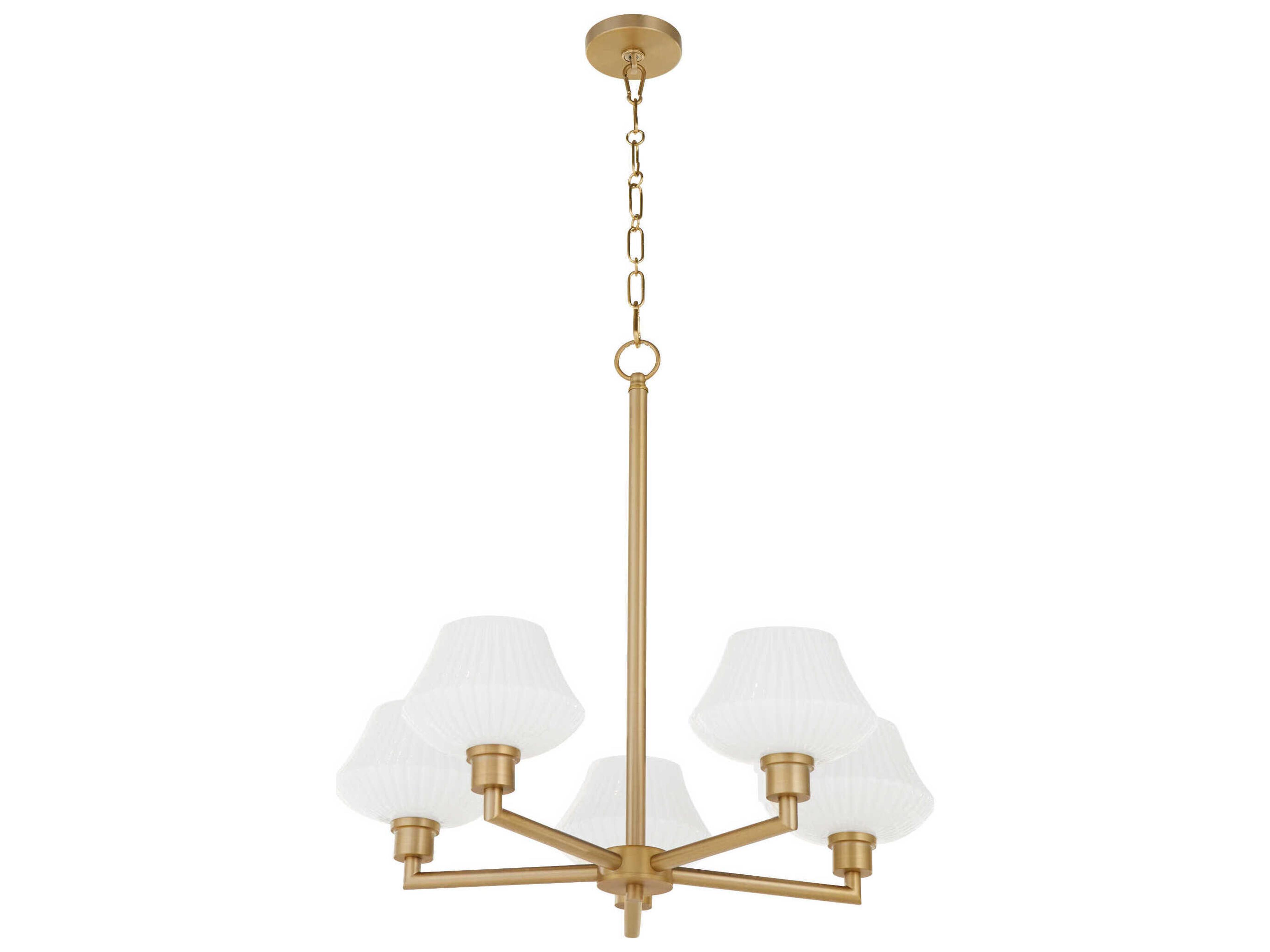 Cassini 5-Light Aged Brass Chandelier
