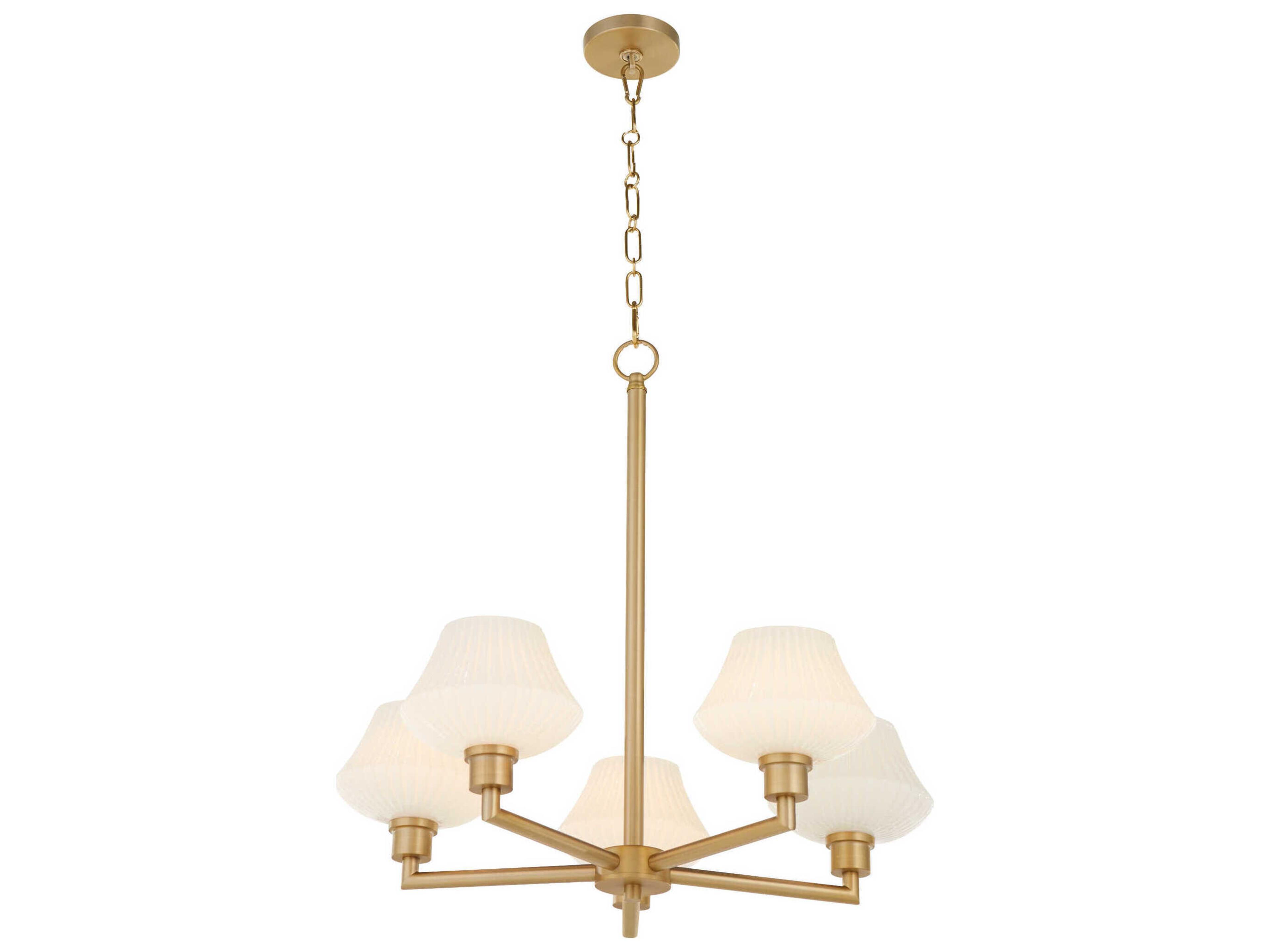 Quorum Cassini 5-Light Aged Brass Chandelier