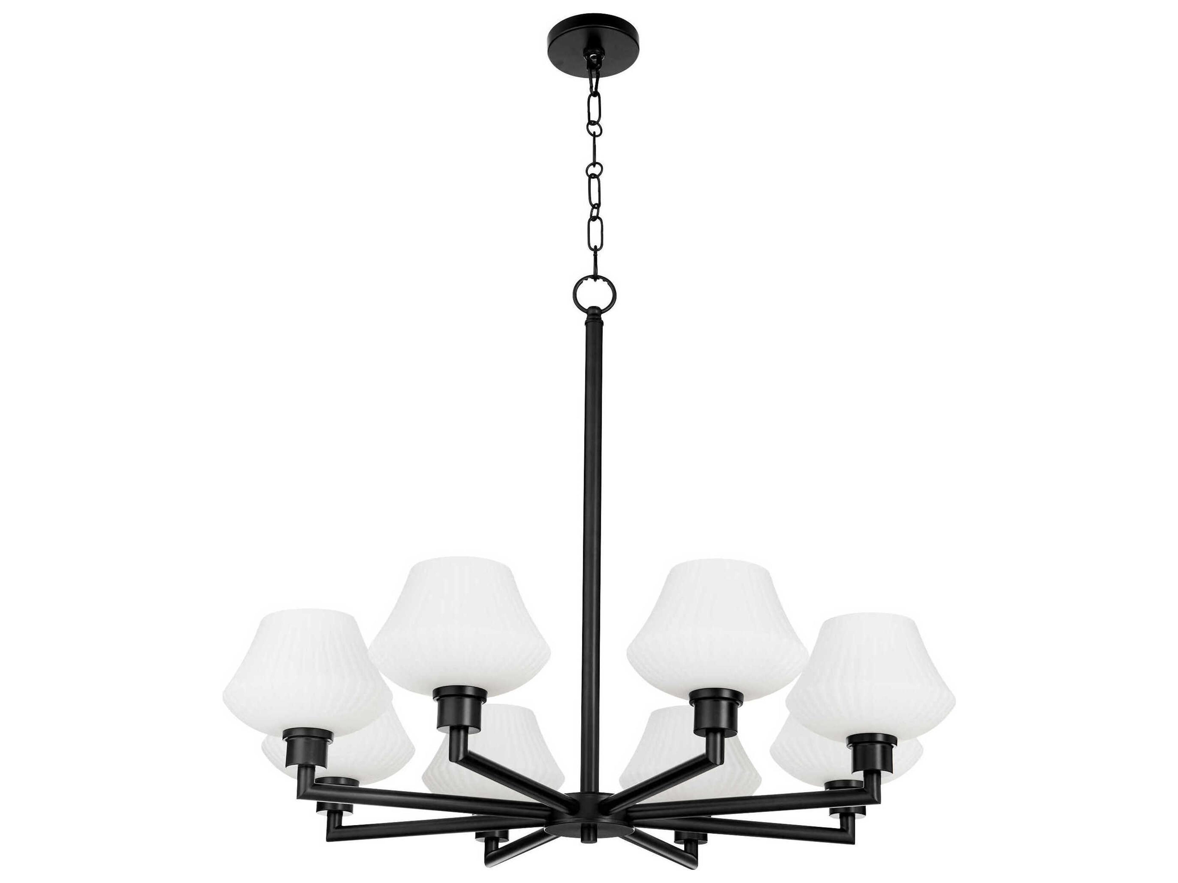 Cassini 8-Light Matte Black Chandelier