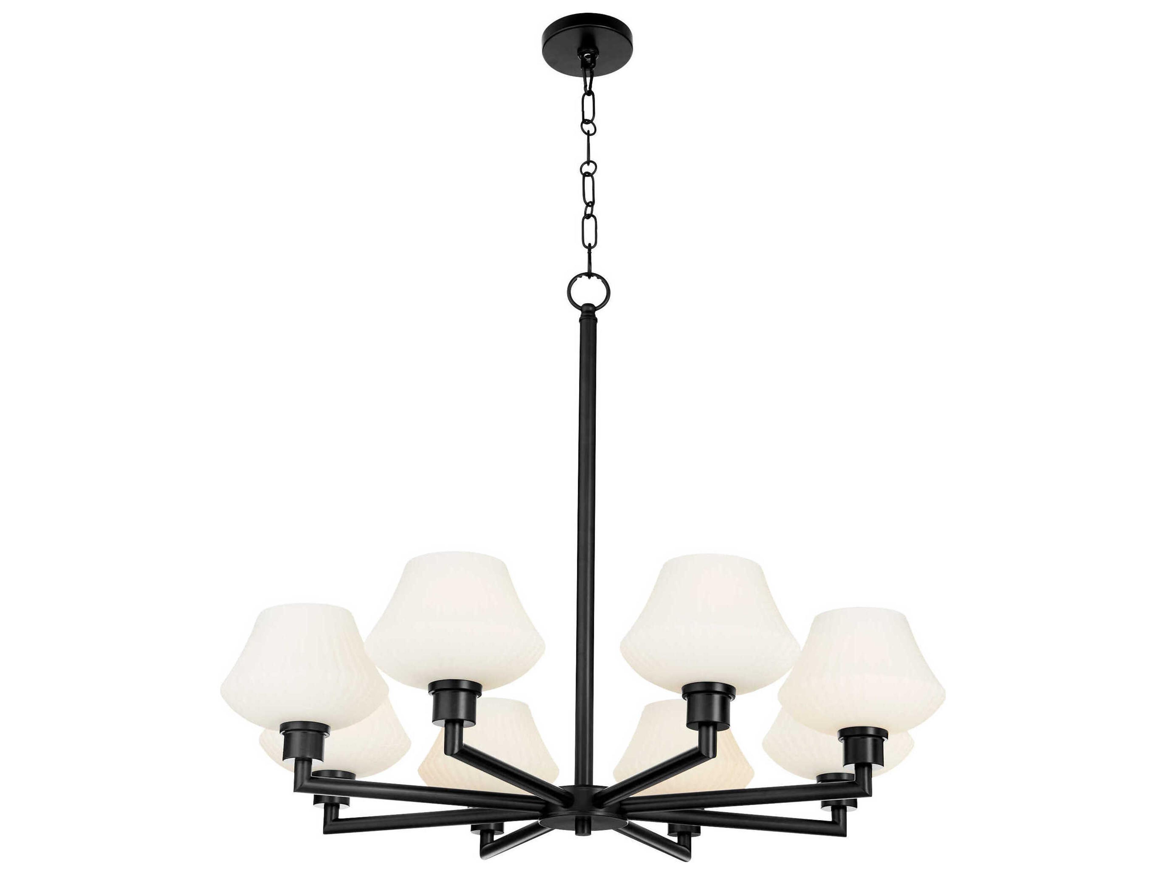 Quorum Cassini 8-Light Matte Black Chandelier