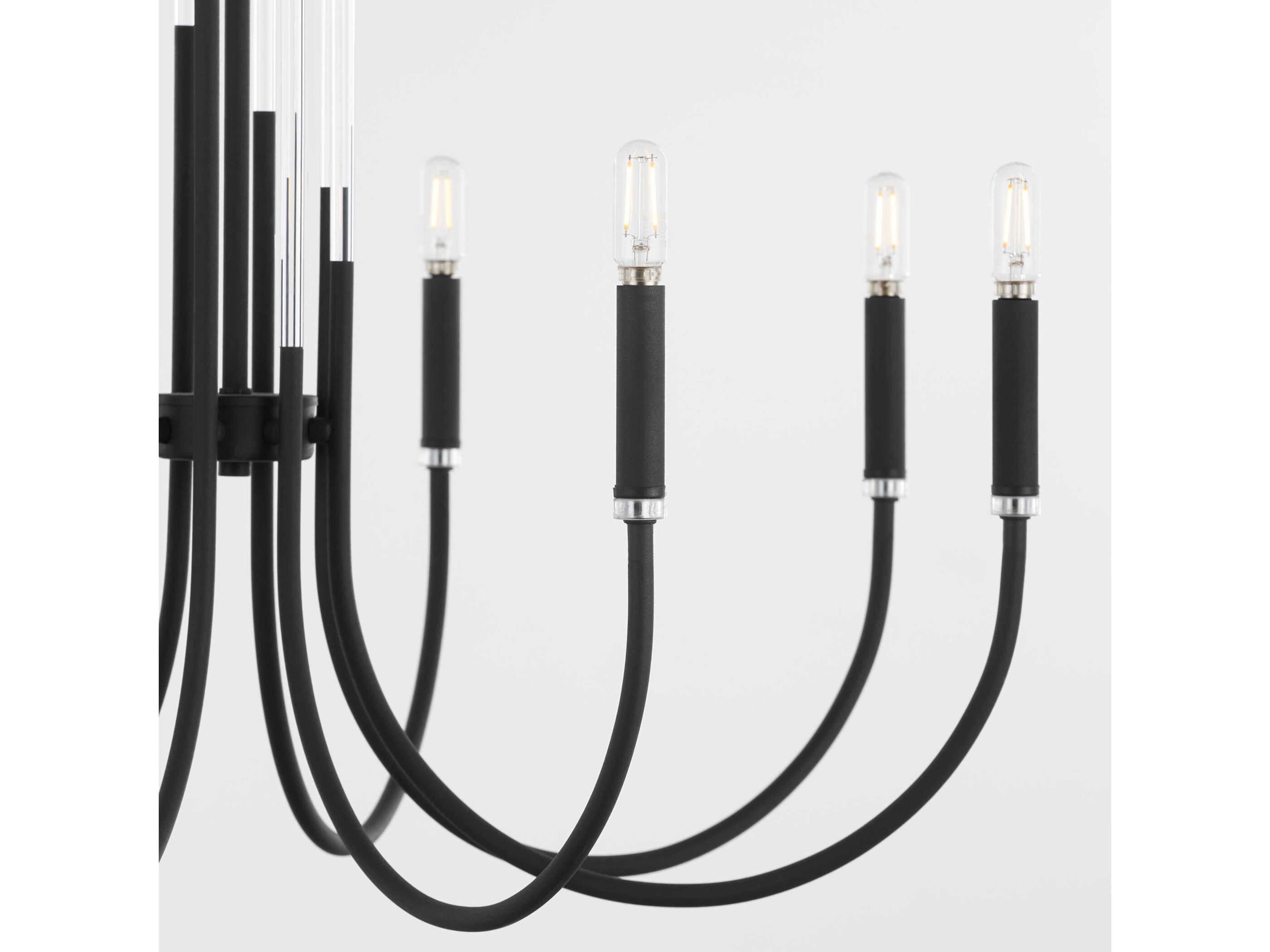 Quorum Summit 12-Light Textured Black Candelabra Chandelier