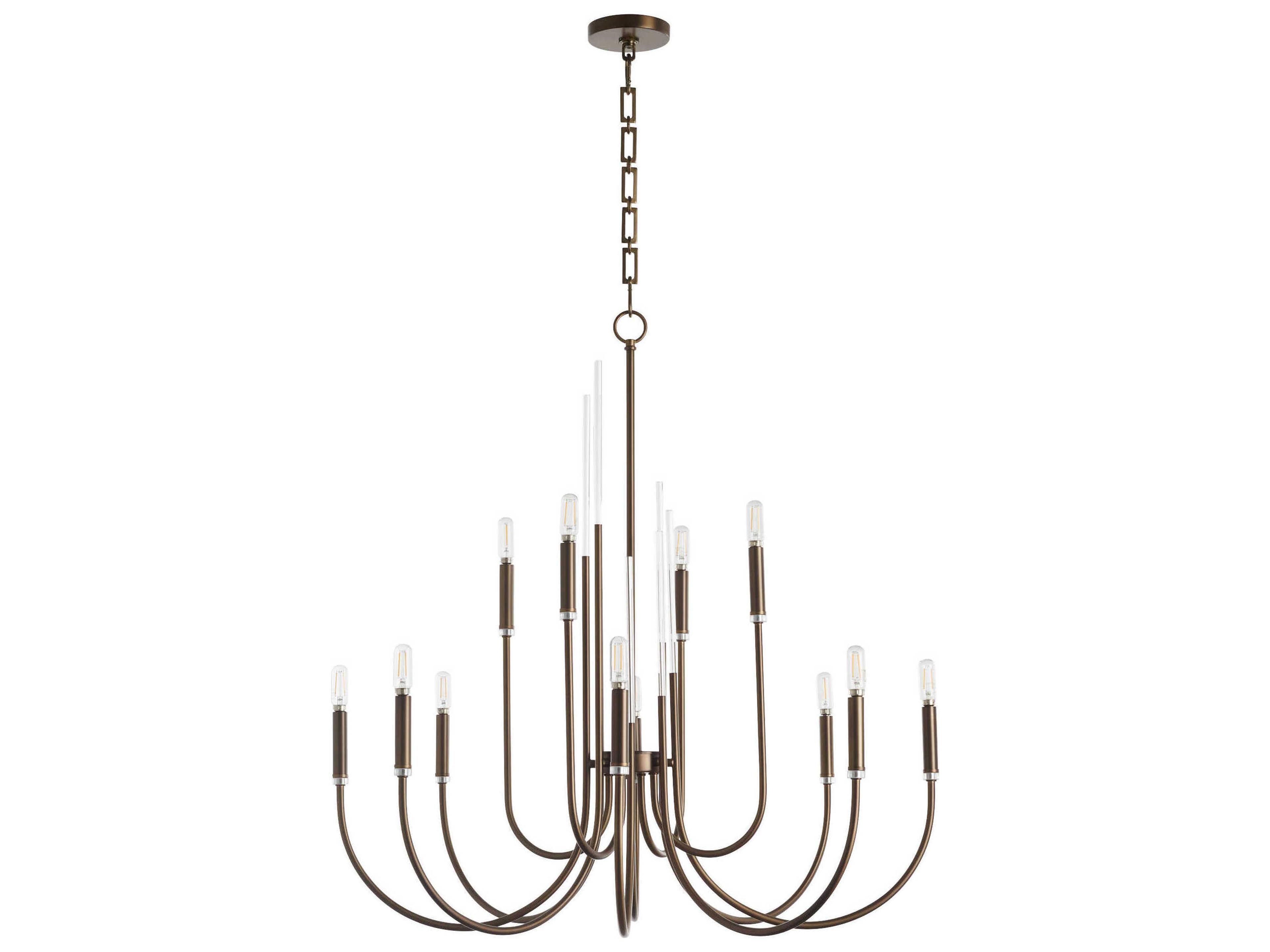 Summit 12-Light Dark Brass Candelabra Chandelier