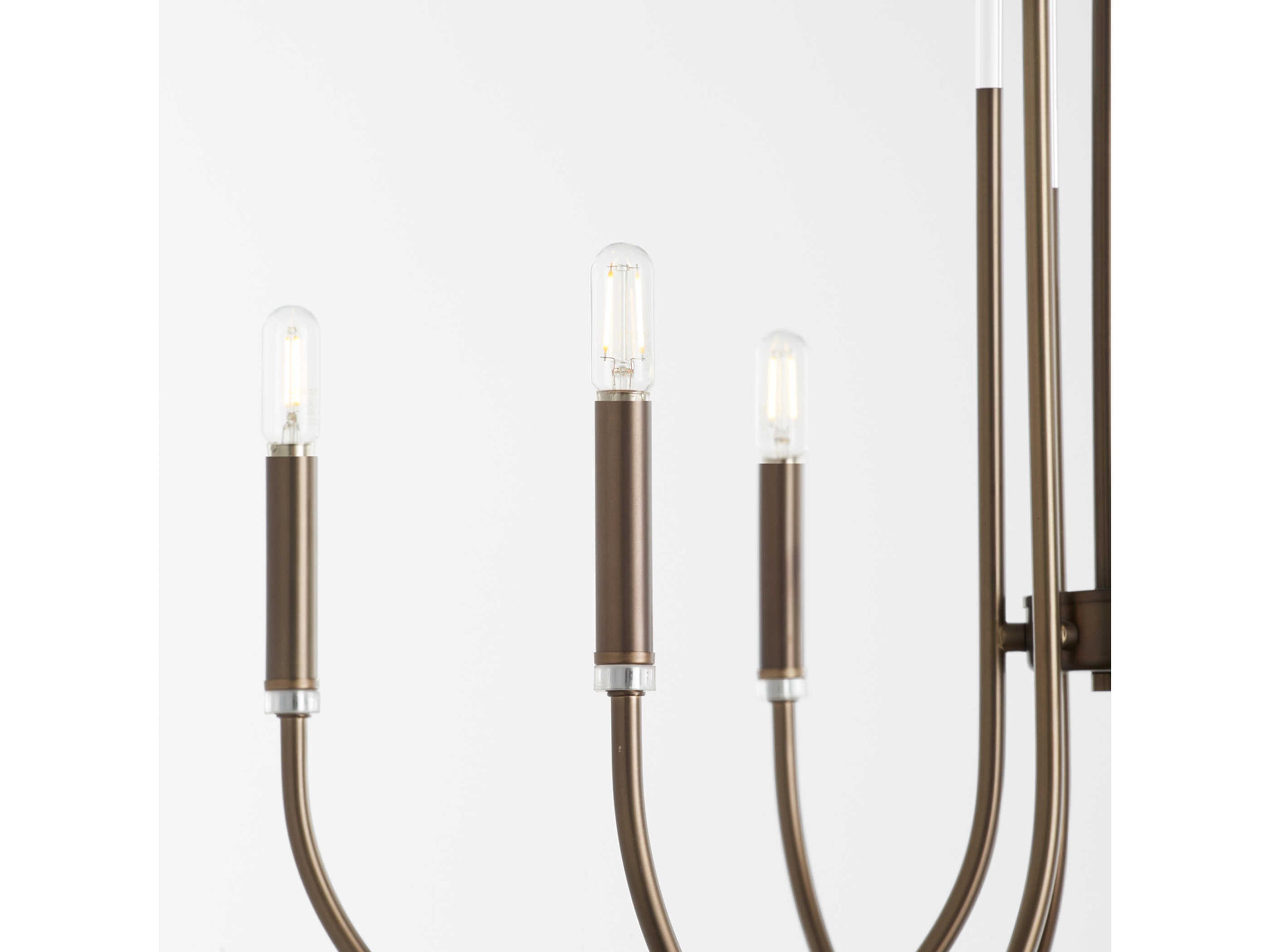 Quorum Summit 6-Light Dark Brass Candelabra Chandelier