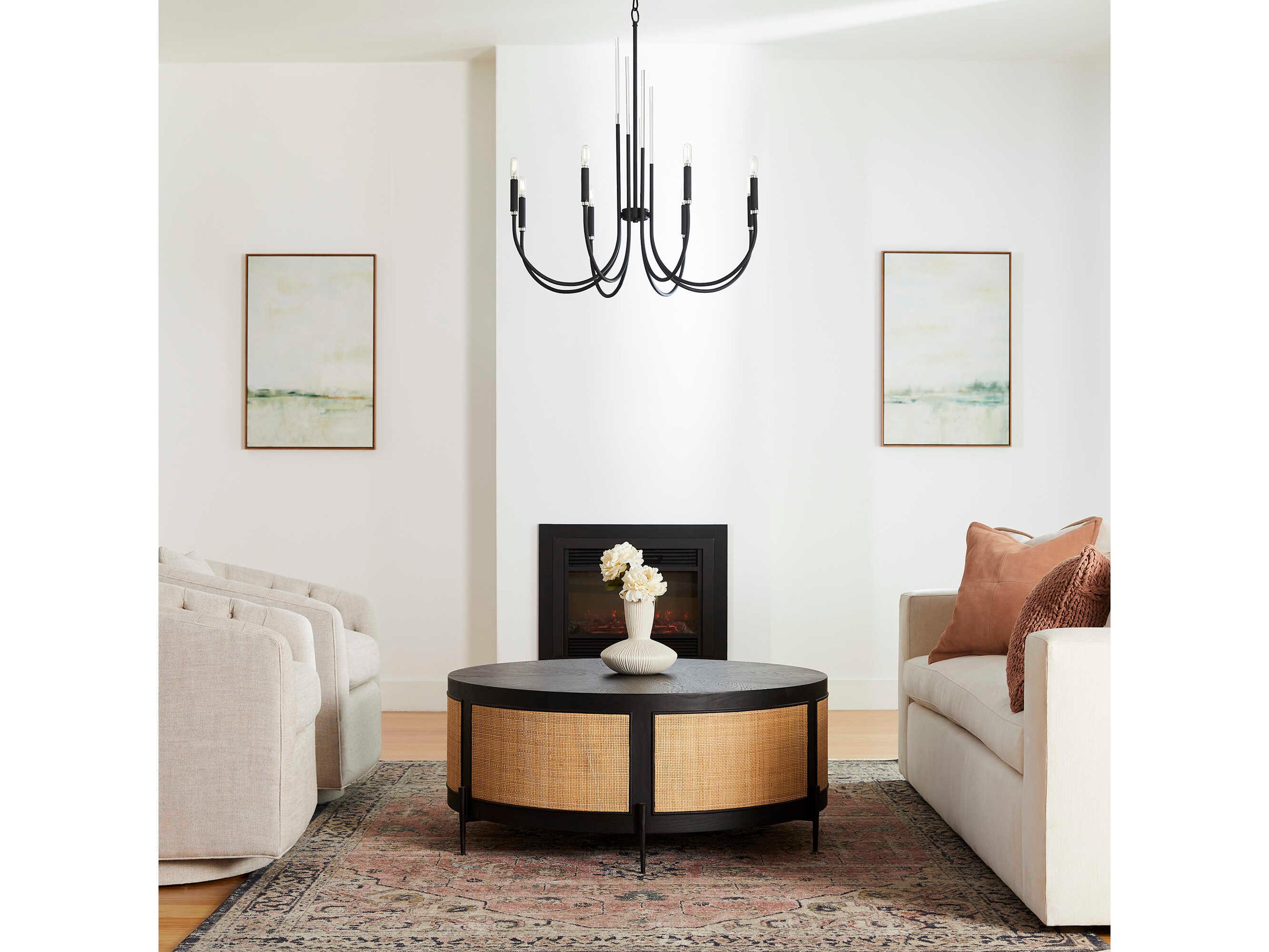 Quorum Summit 8-Light Textured Black Candelabra Chandelier