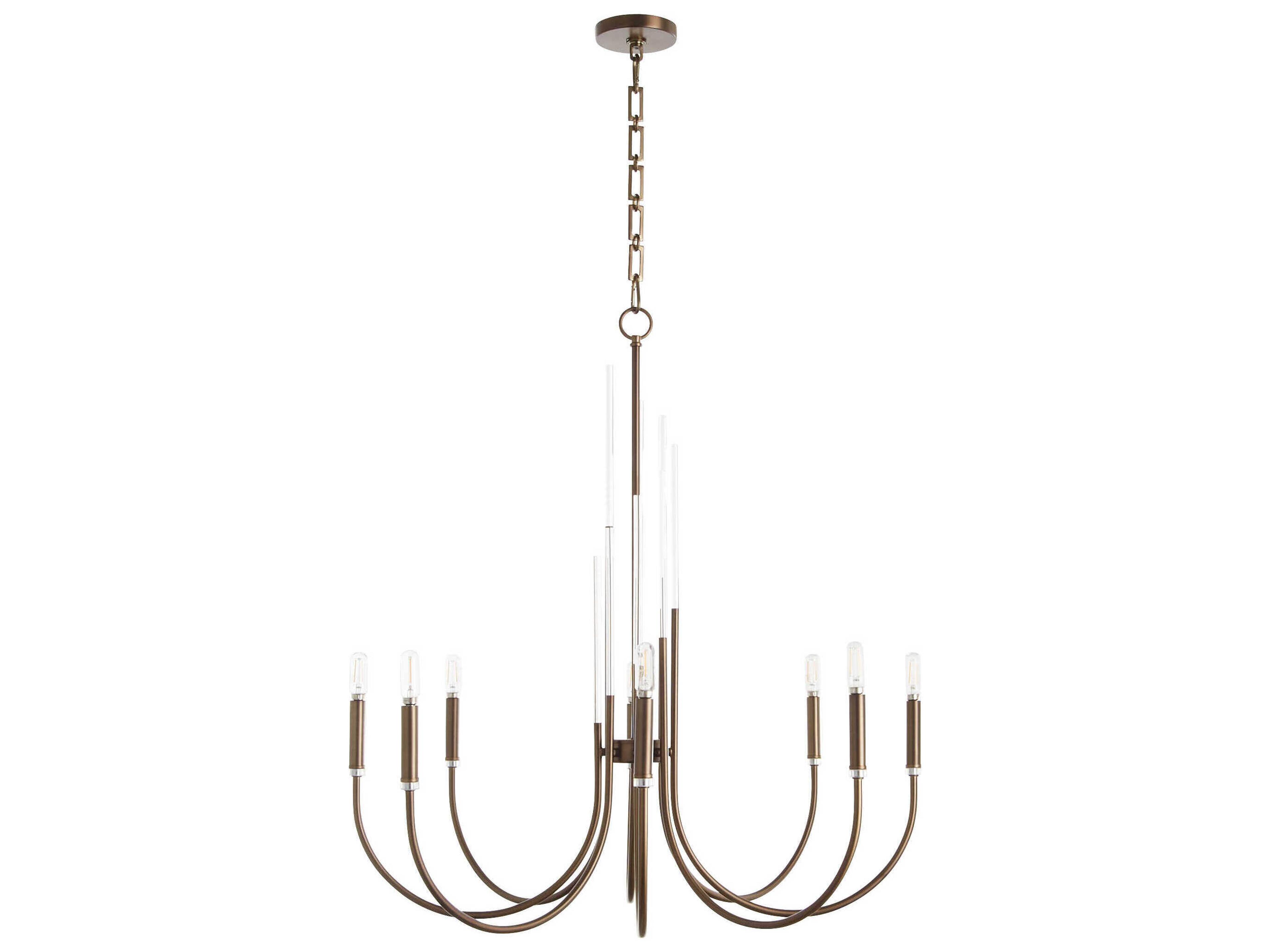 Summit 8-Light Dark Brass Candelabra Chandelier