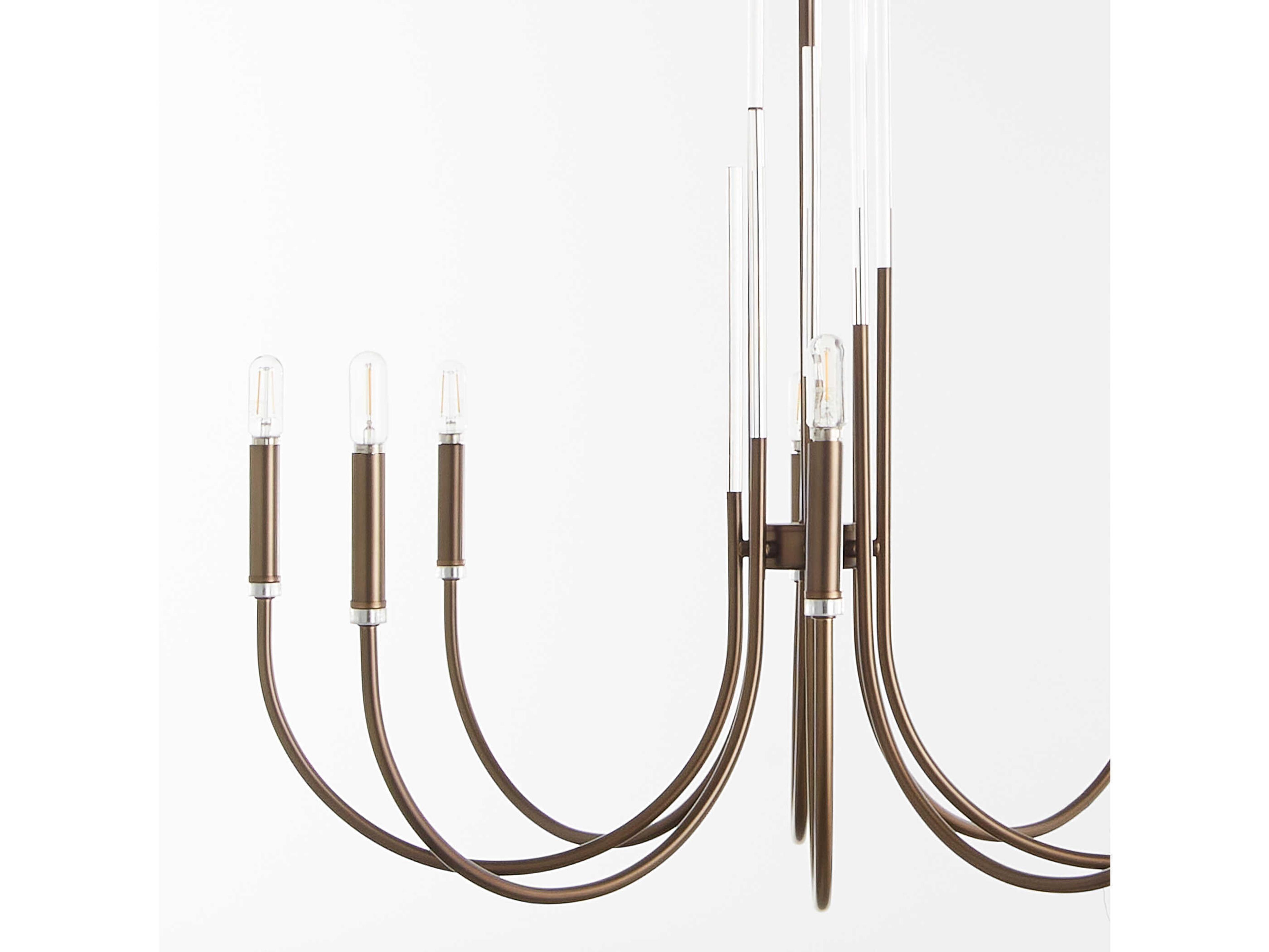 Quorum Summit 8-Light Dark Brass Candelabra Chandelier