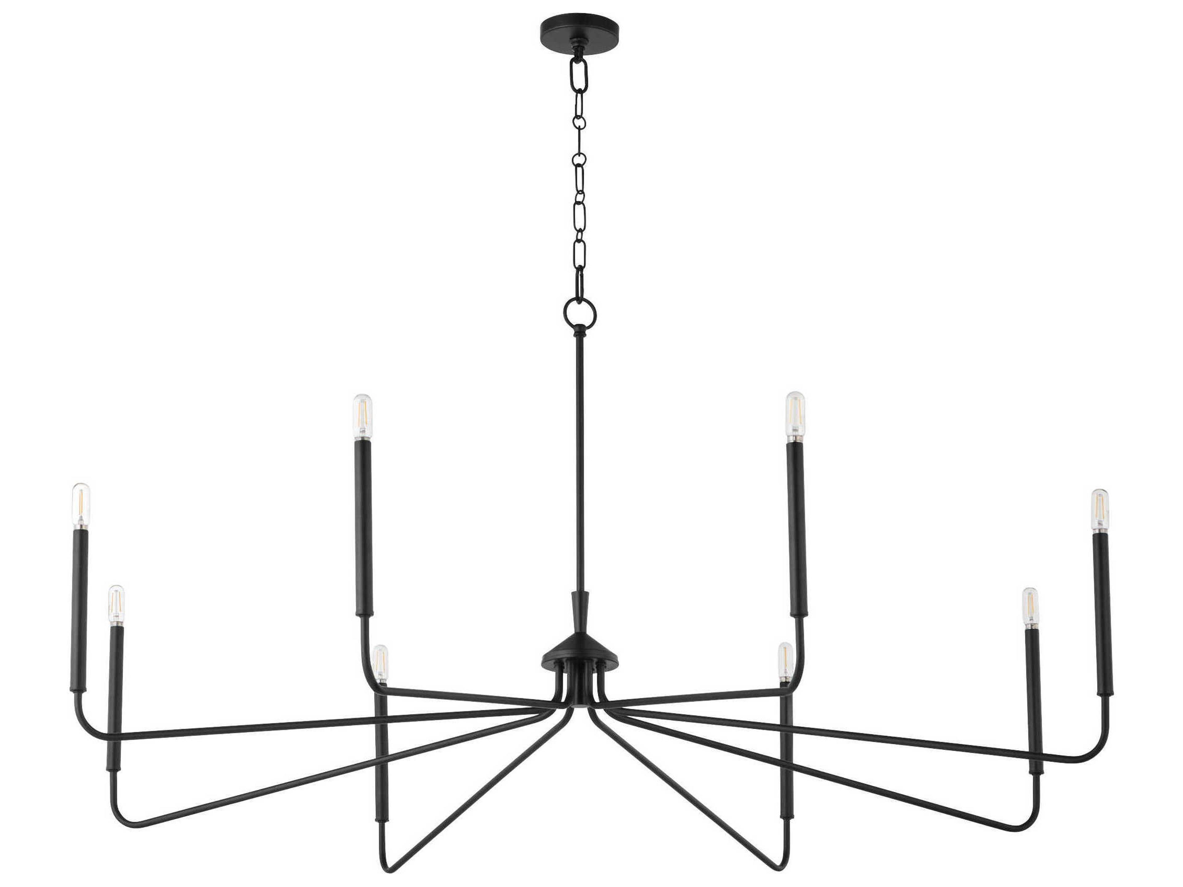 Providence 8-Light Matte Black Candelabra Chandelier