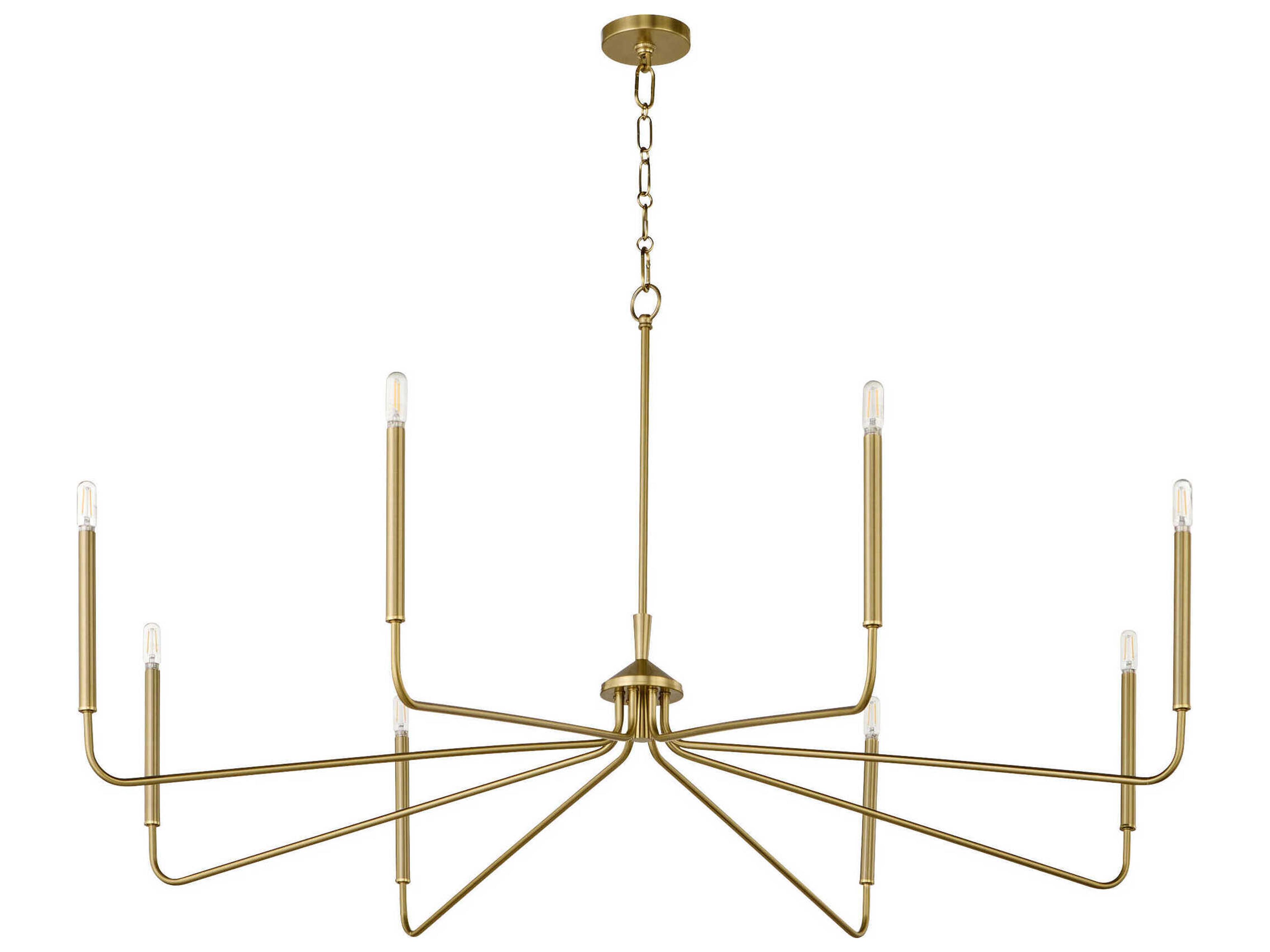 Providence 8-Light Aged Brass Candelabra Chandelier