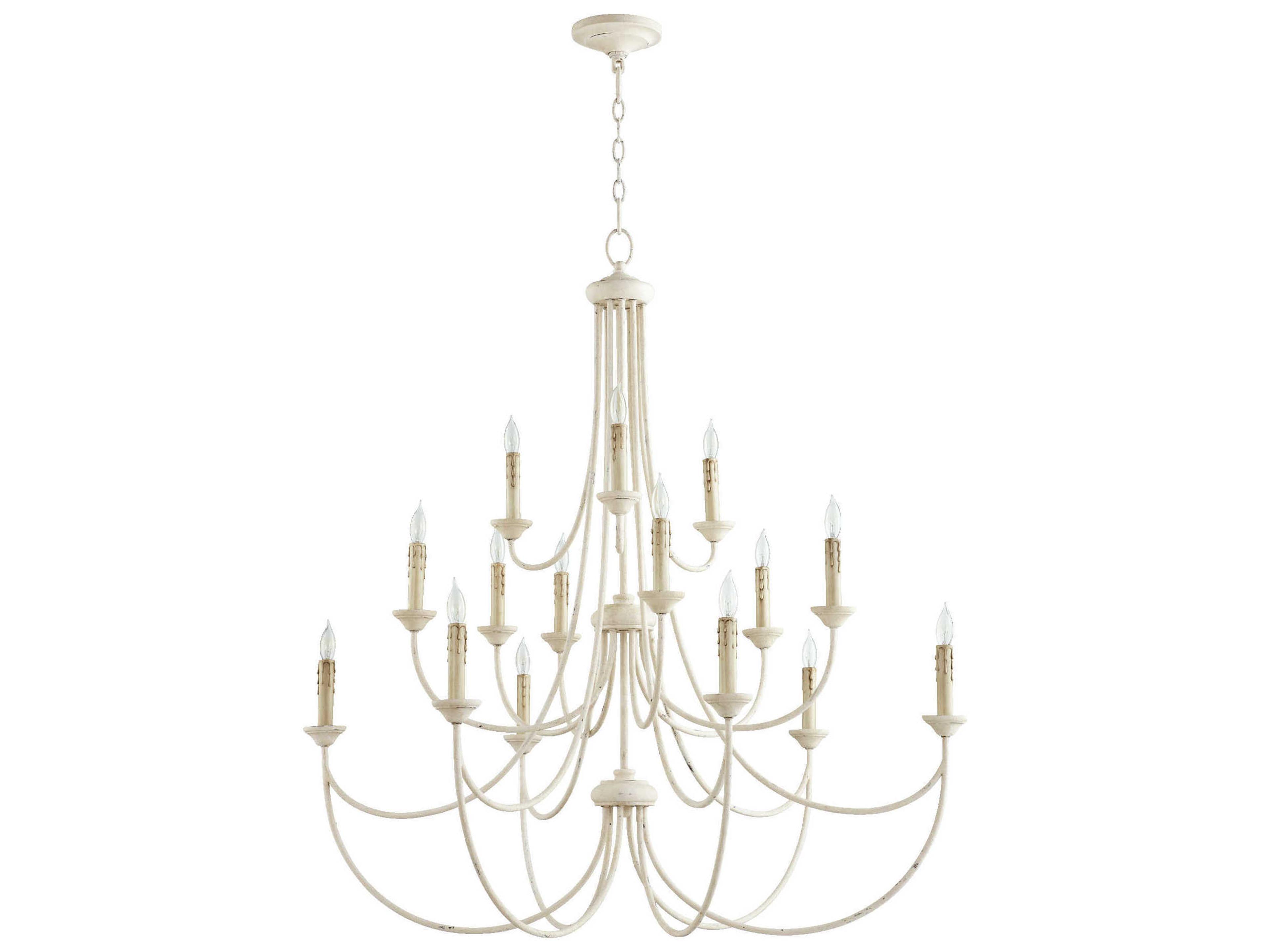 Brooks 15-Light Persian White Candelabra Tiered Chandelier
