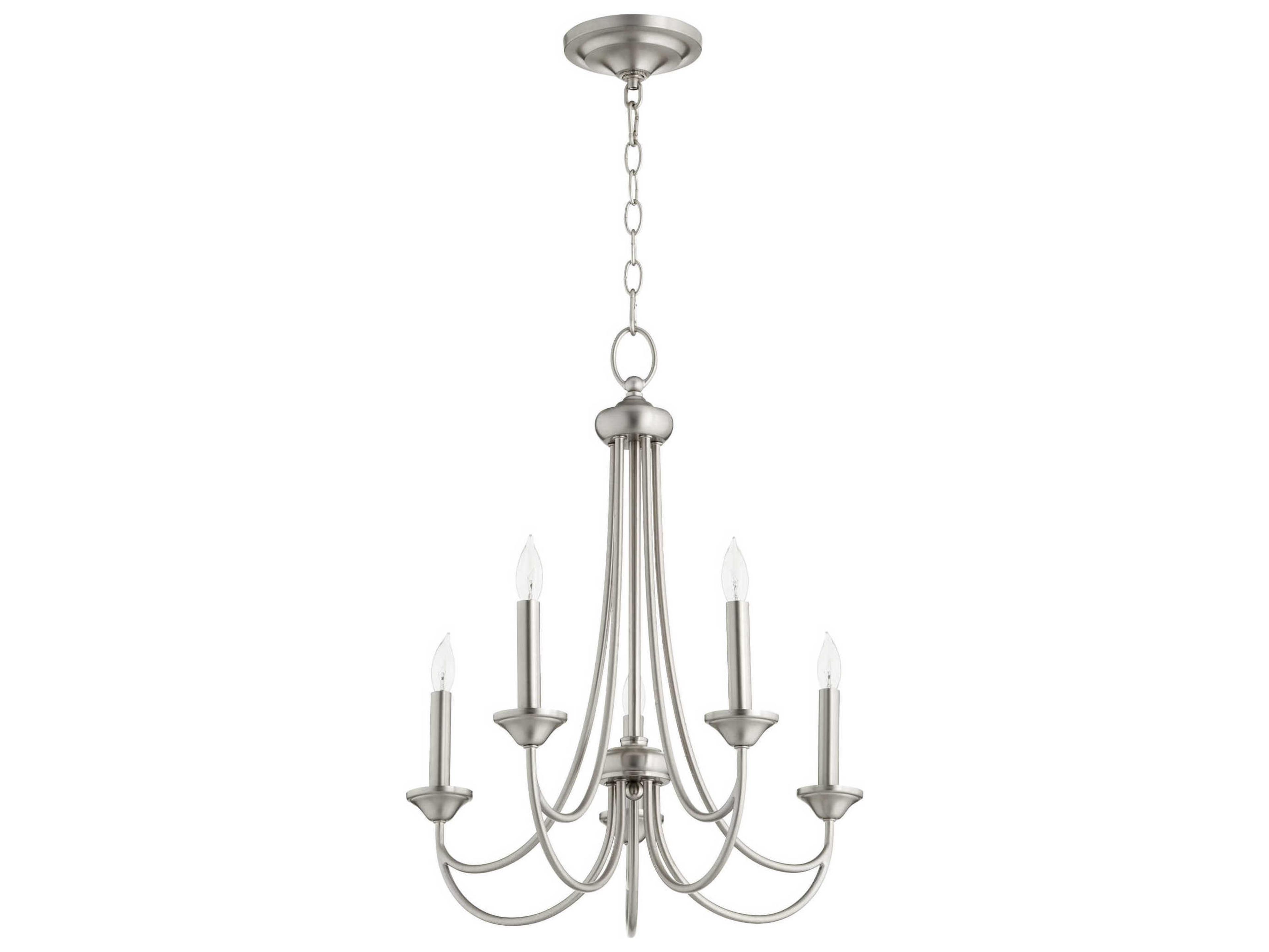 Brooks 5-Light Satin Nickel Candelabra Chandelier