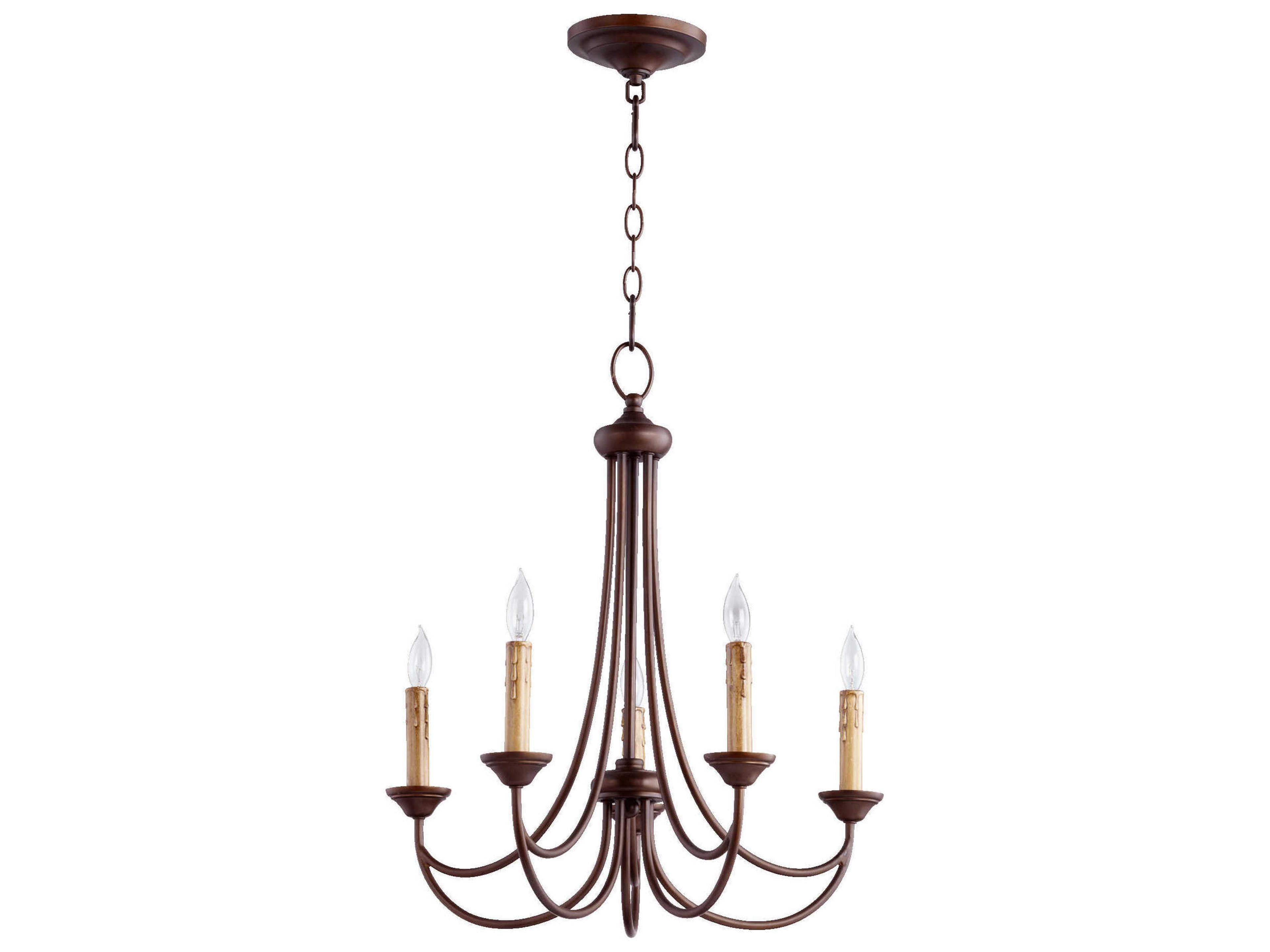 Brooks 5-Light Oiled Bronze Candelabra Chandelier