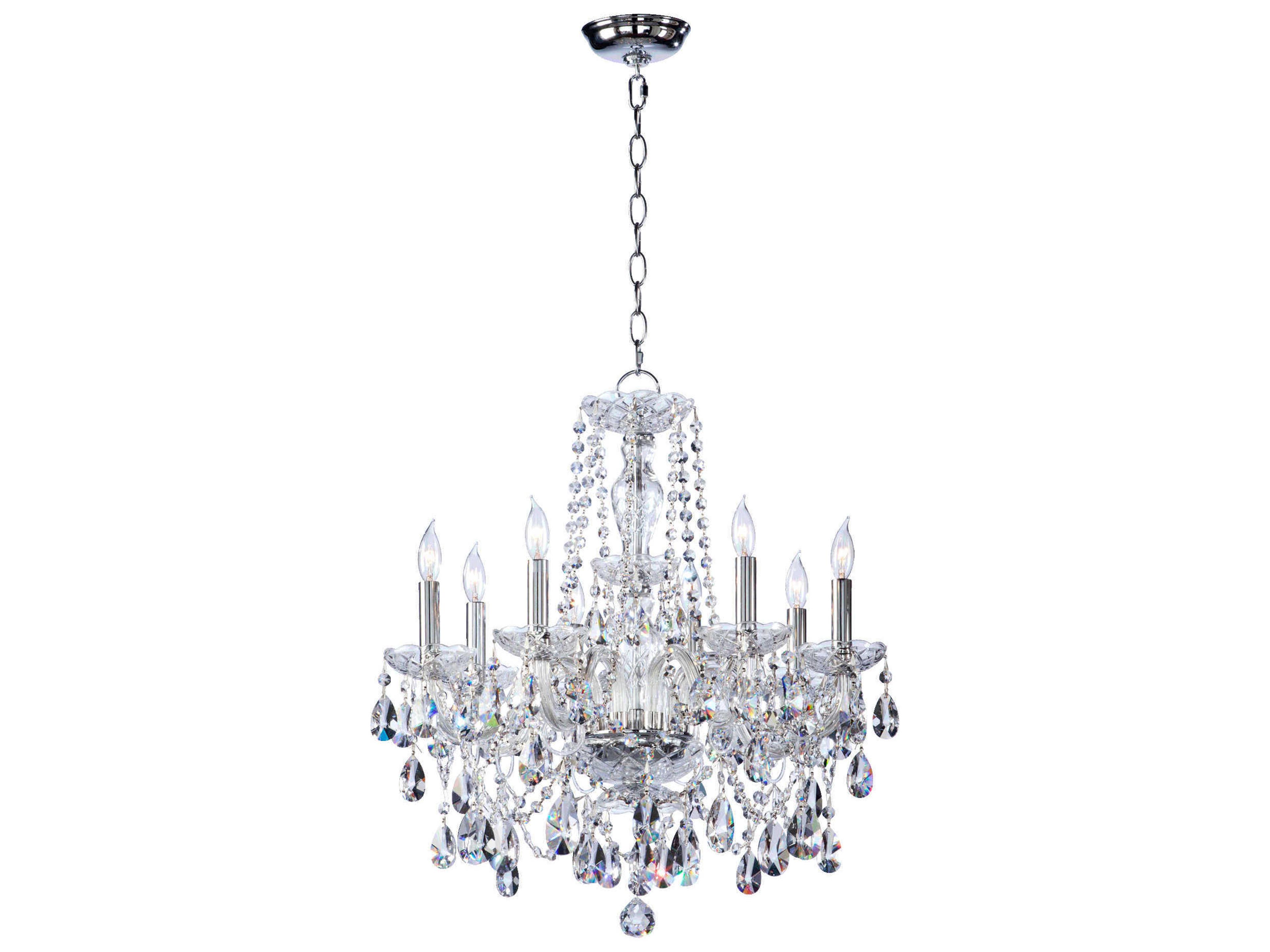 Bohemian Katerina 8-Light Chrome Crystal Candelabra Chandelier