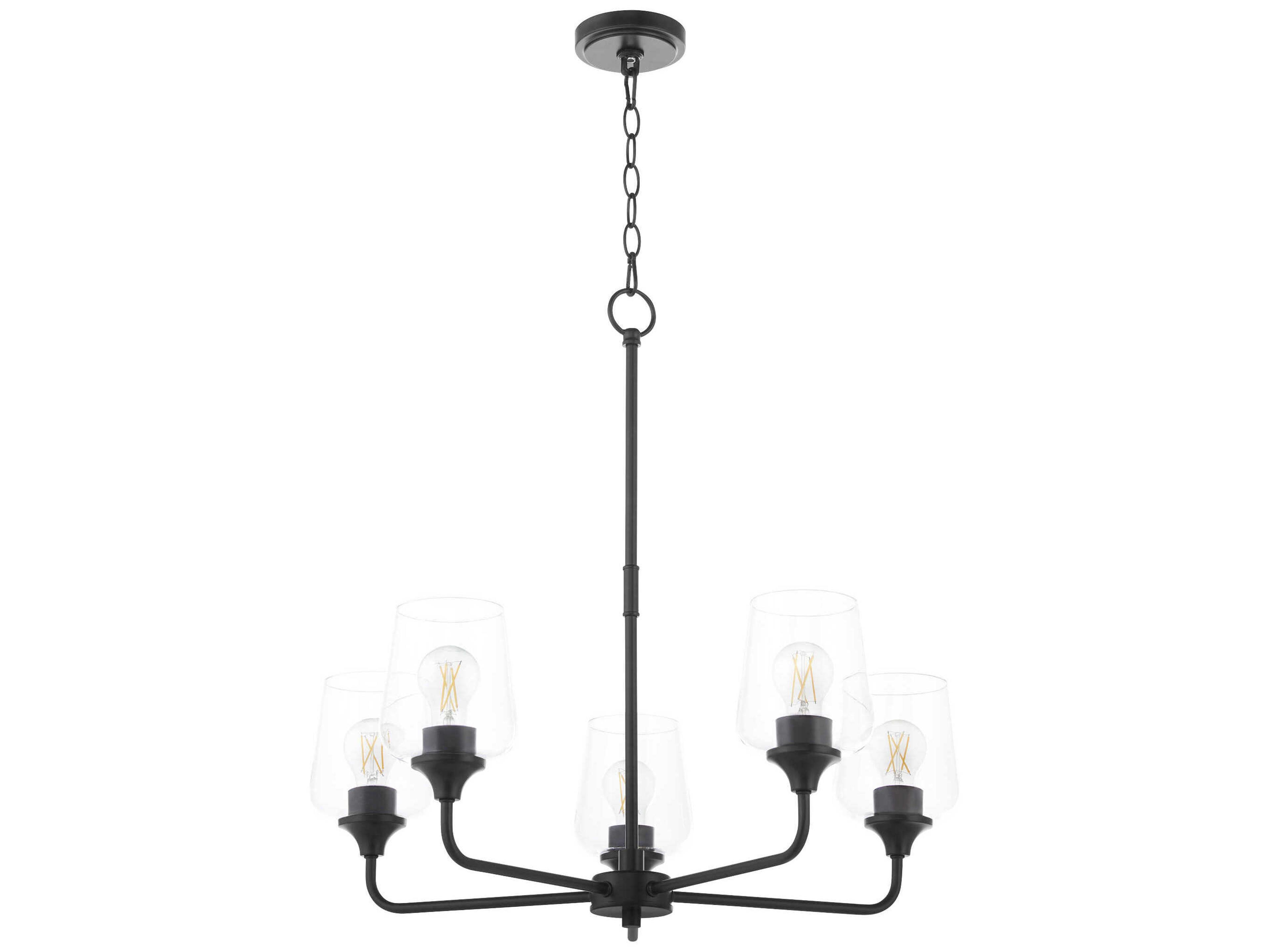 Raymond 5-Light Matte Black Chandelier
