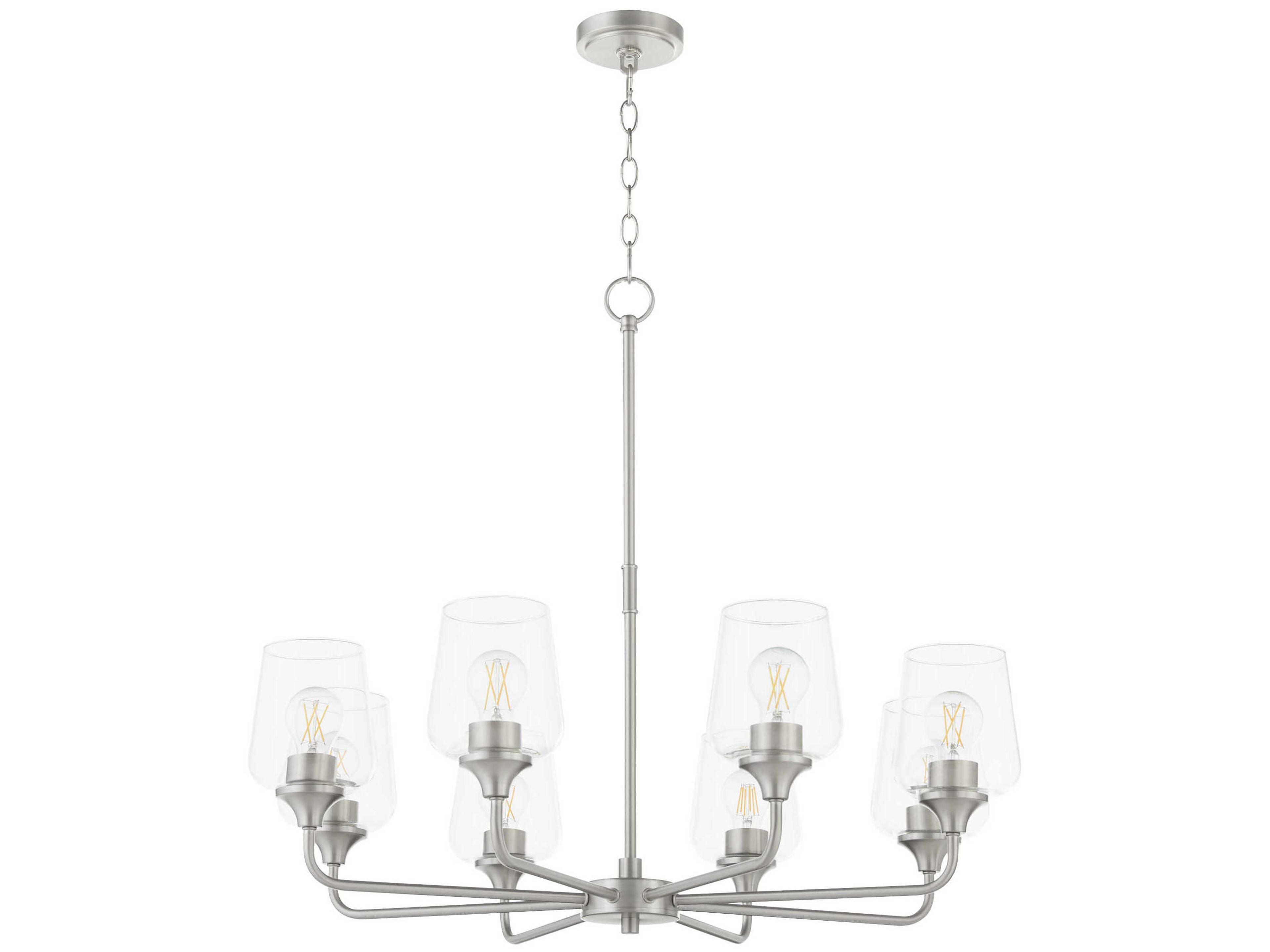 Raymond 8-Light Satin Nickel Chandelier