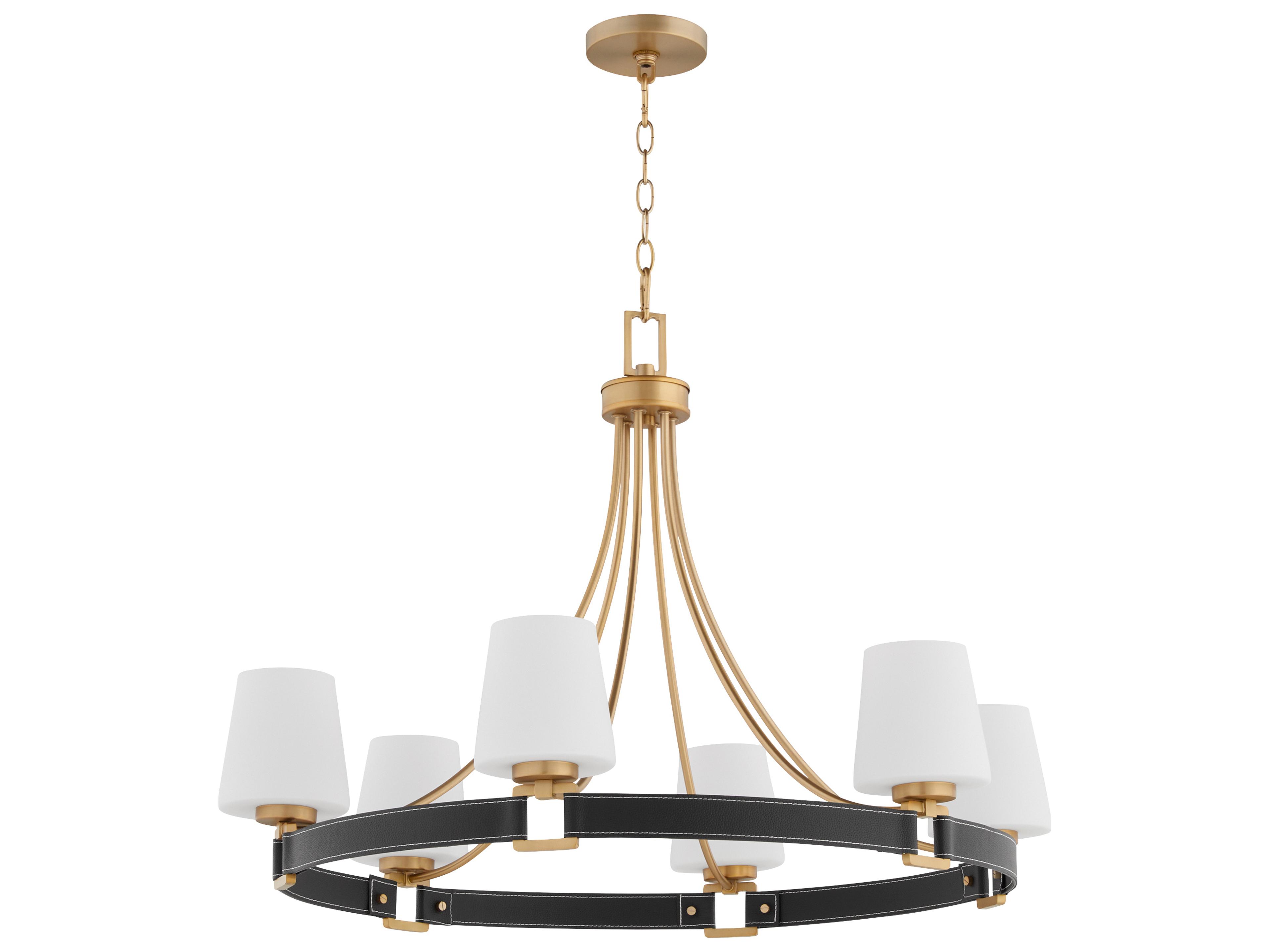Hidalgo 6-Light Aged Brass Candelabra Empire Chandelier