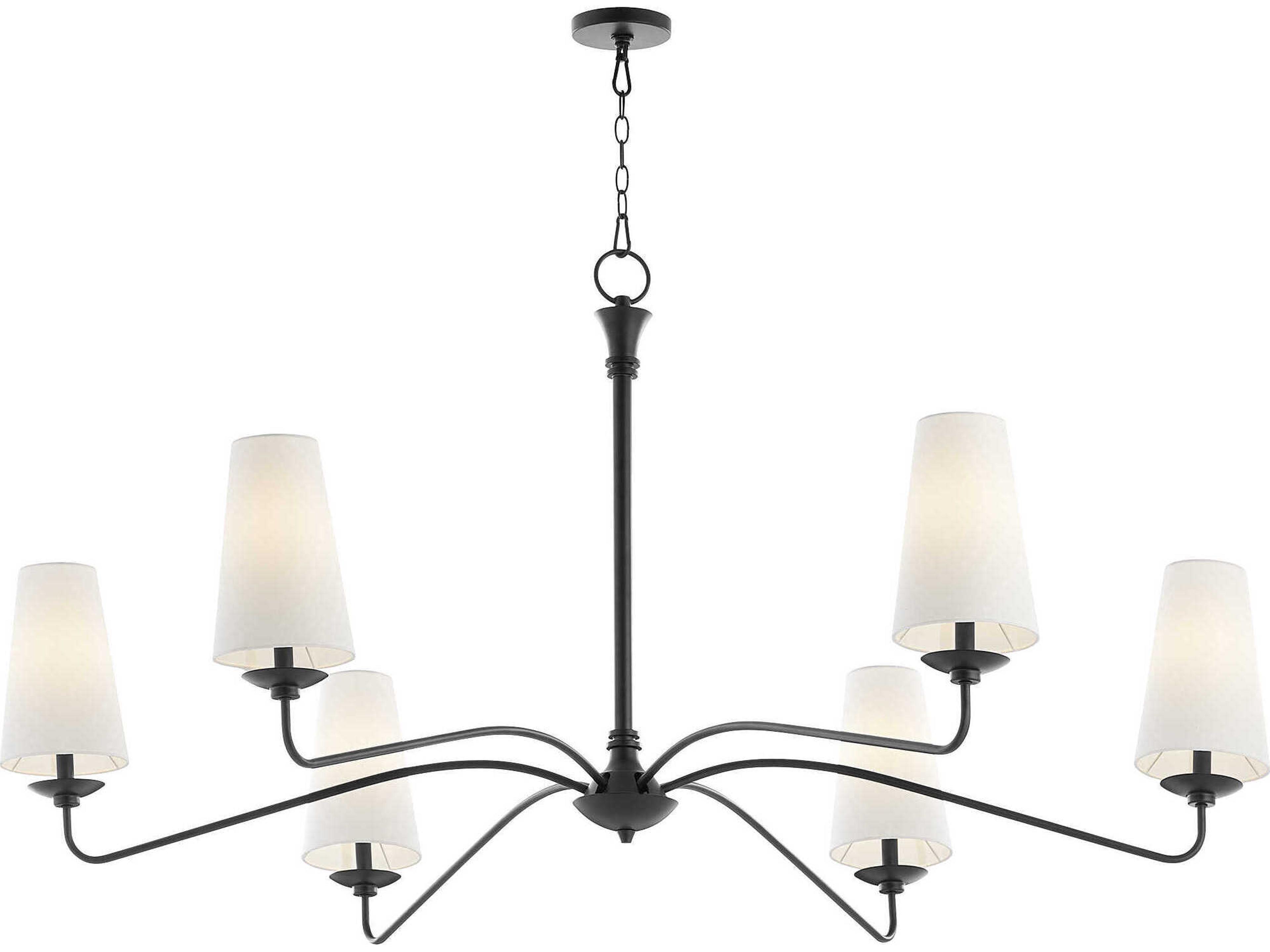 Quorum Euphora 6-Light Matte Black Chandelier